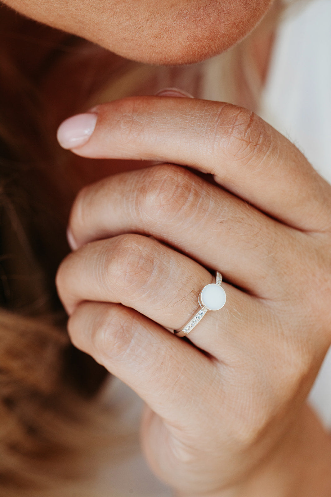 Sparkle Bezel Ring - Silver