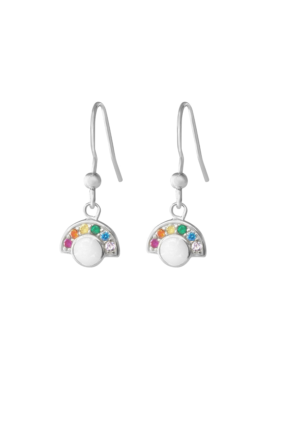 Rainbow Earrings - Platinum