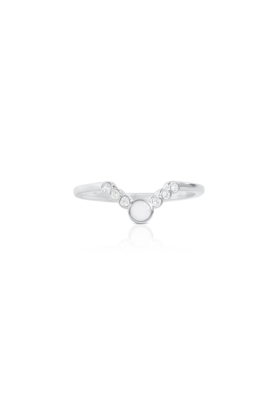 Breastmilk Oval Stacker Bottom Ring - Silver