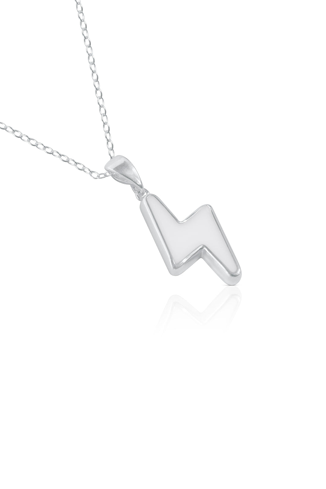 Lightning Bolt Necklace - Silver