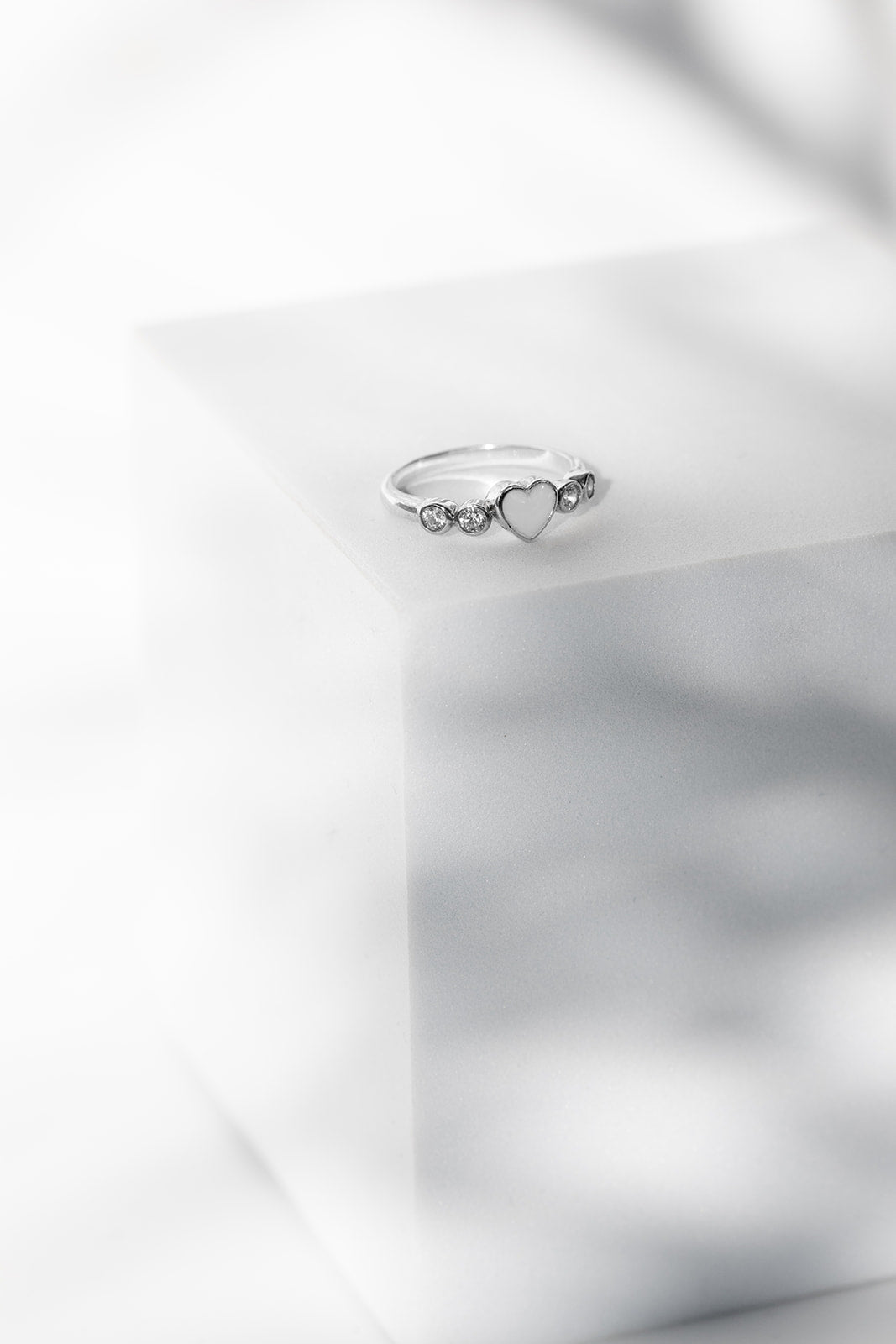 Heart Sparkle Ring - Silver