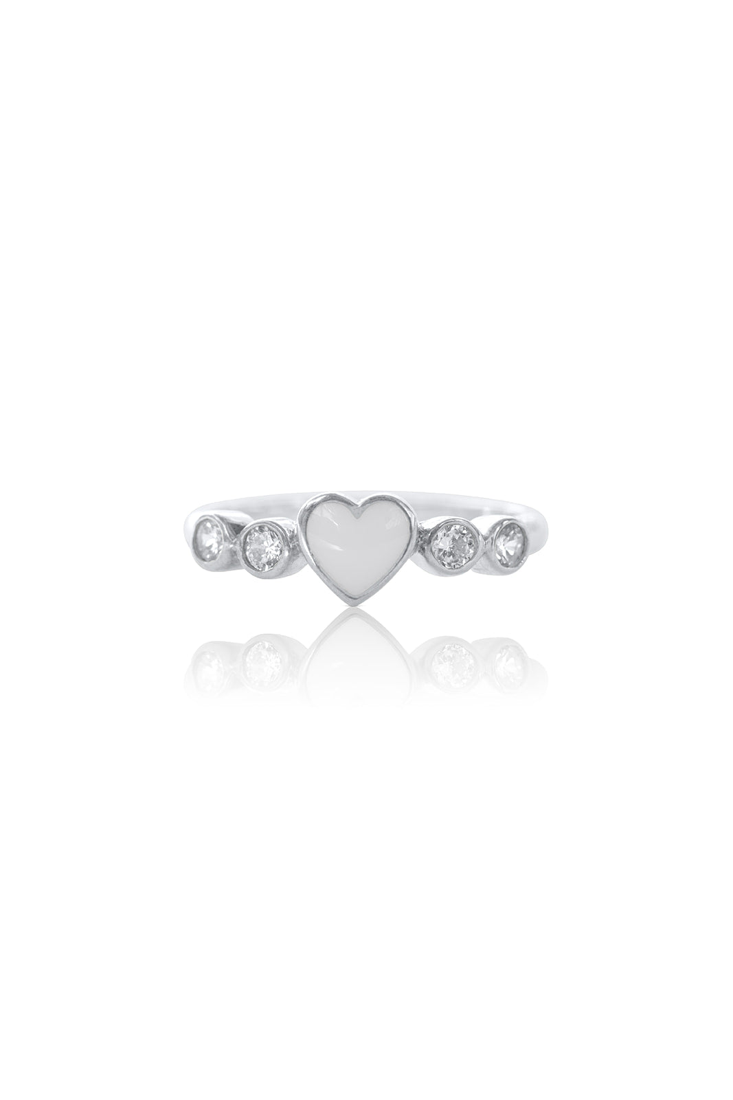 Heart Sparkle Ring - Silver