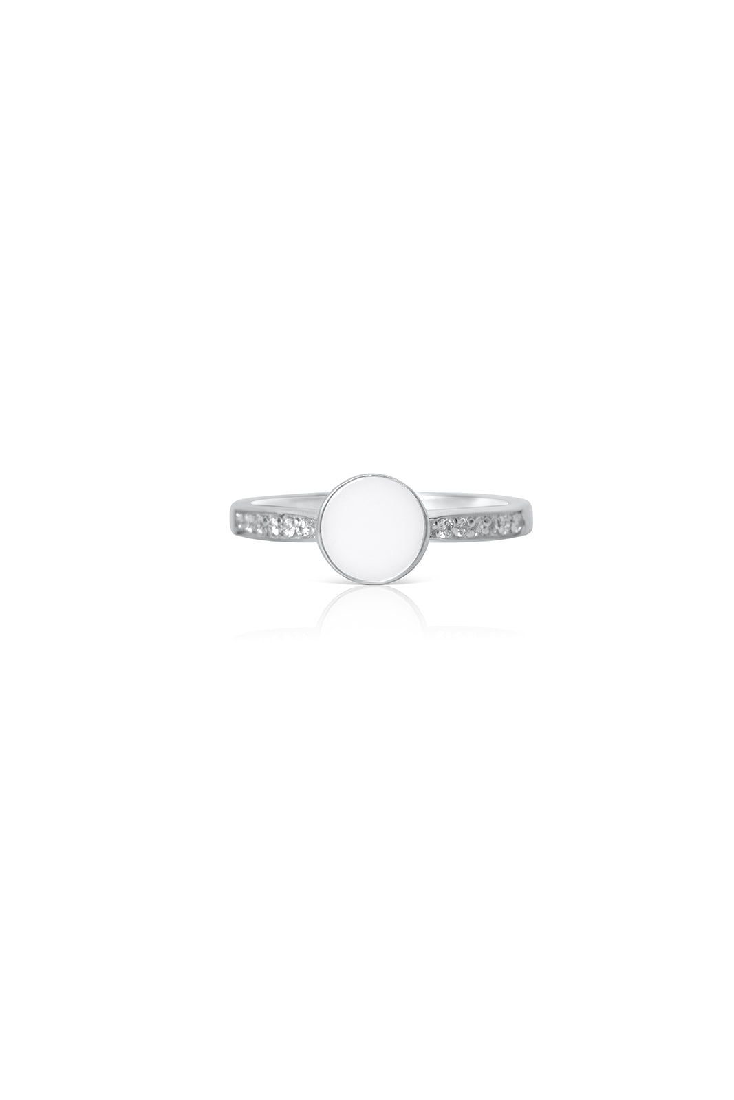 Sparkle Bezel Ring - Silver