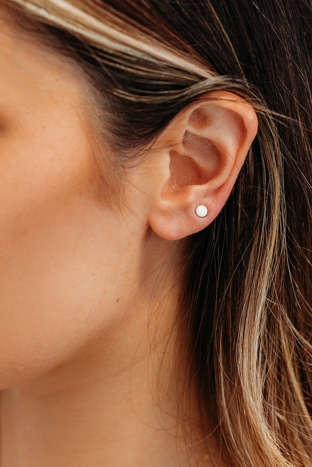 Simple Breastmilk 9ct Gold Stud Earrings