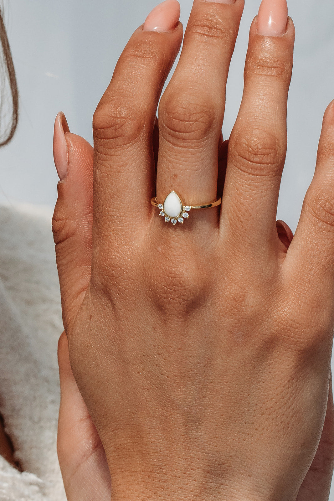 Half Sparkle Ring - Gold