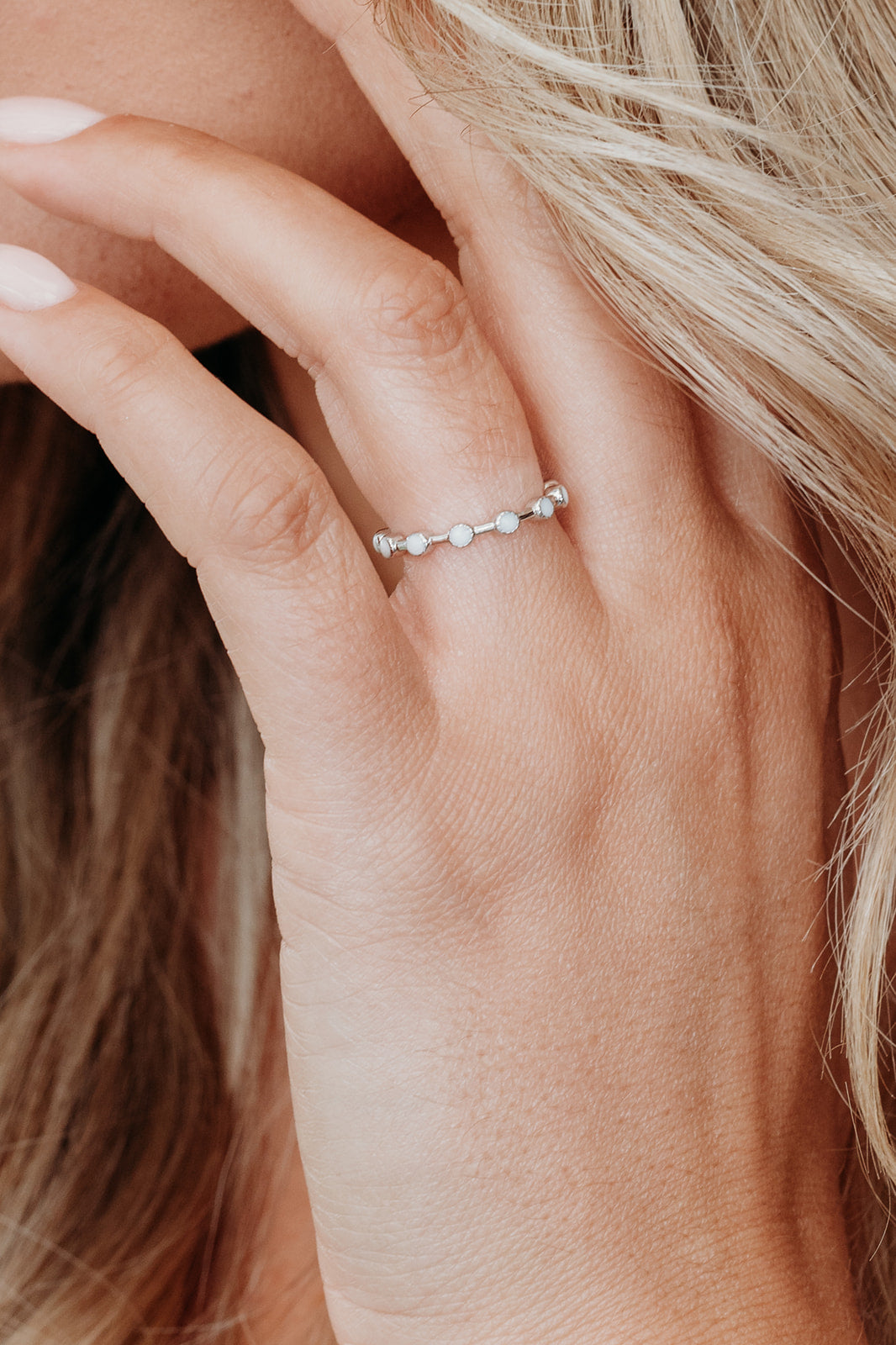 Breastmilk Dot Eternity Band - Silver