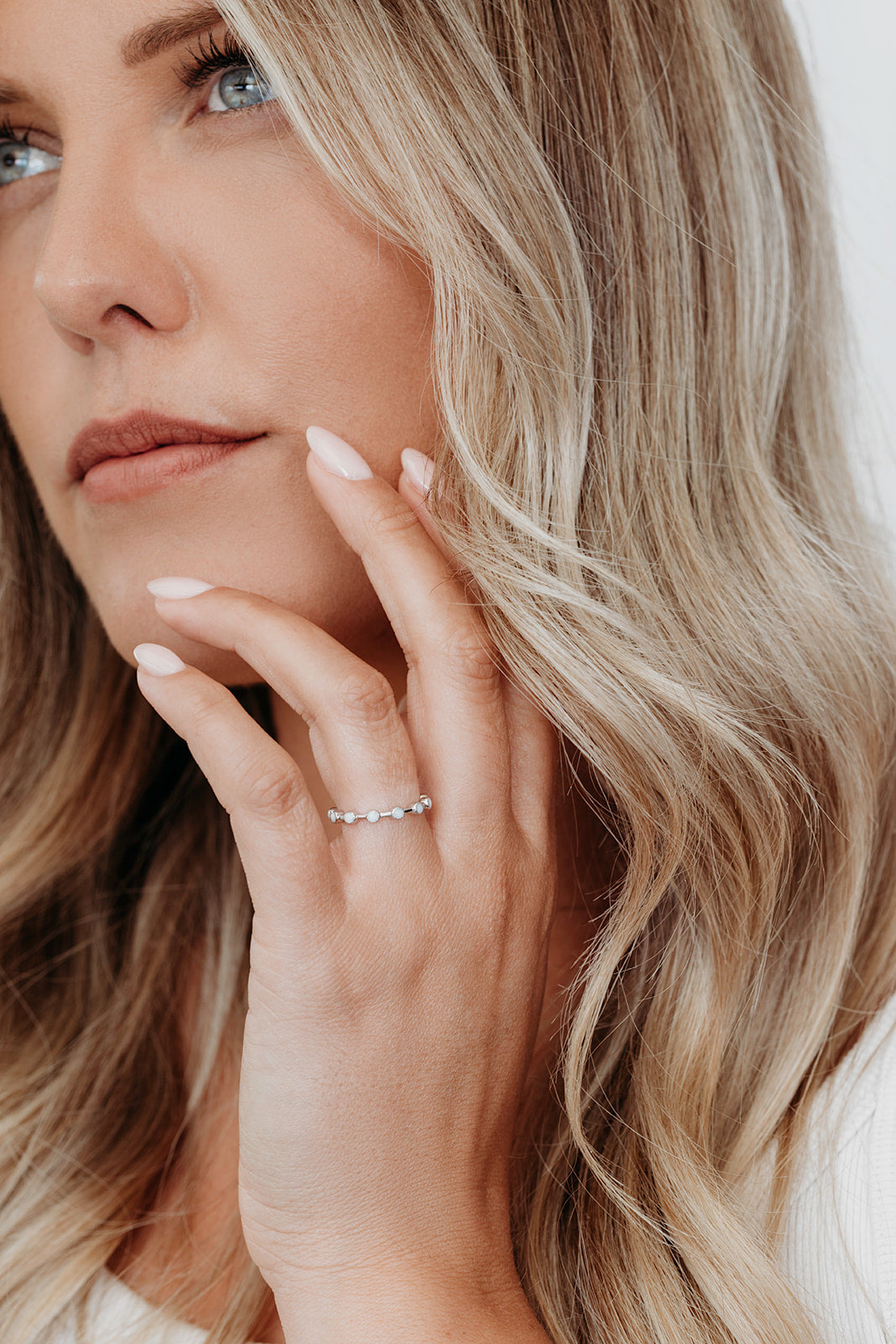 Breastmilk Dot Eternity Band - Silver