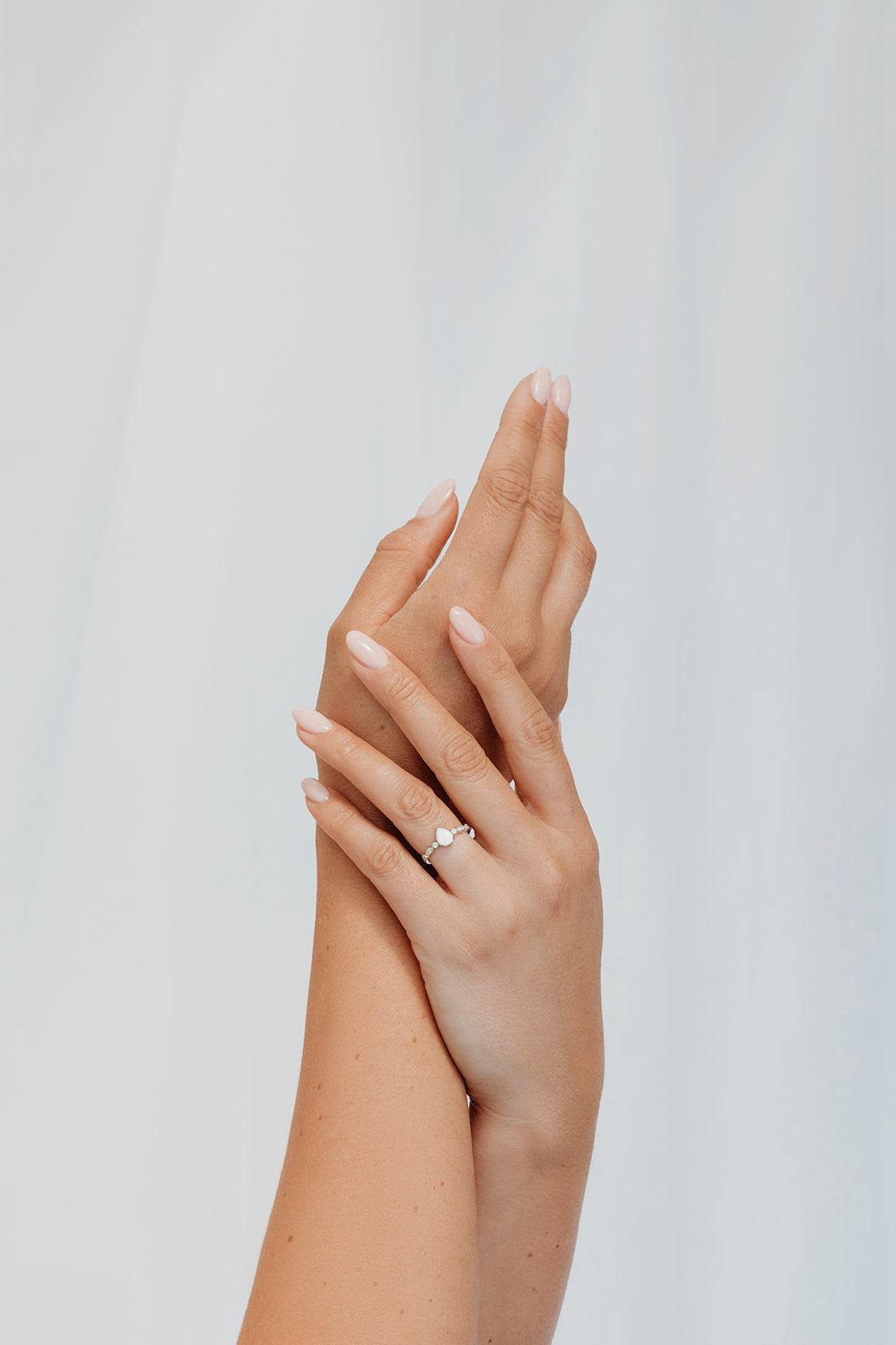 Breastmilk Teardrop Ring - Sparkle - Silver