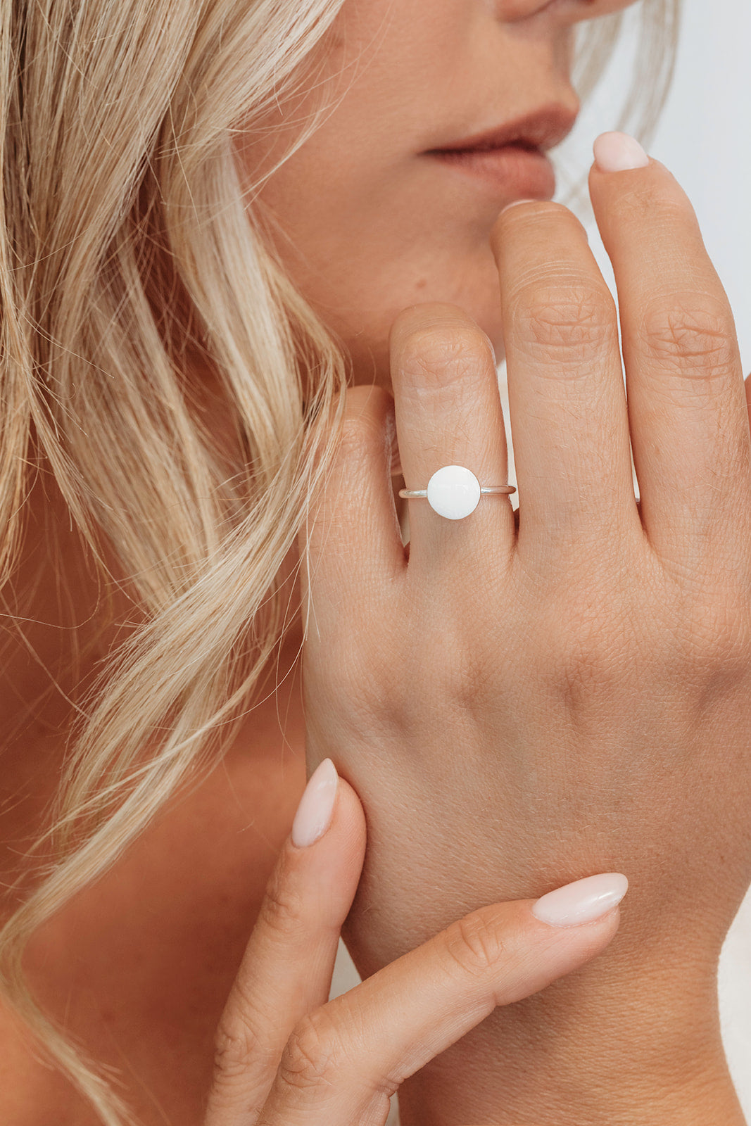 Simple Bezel Breastmilk Ring