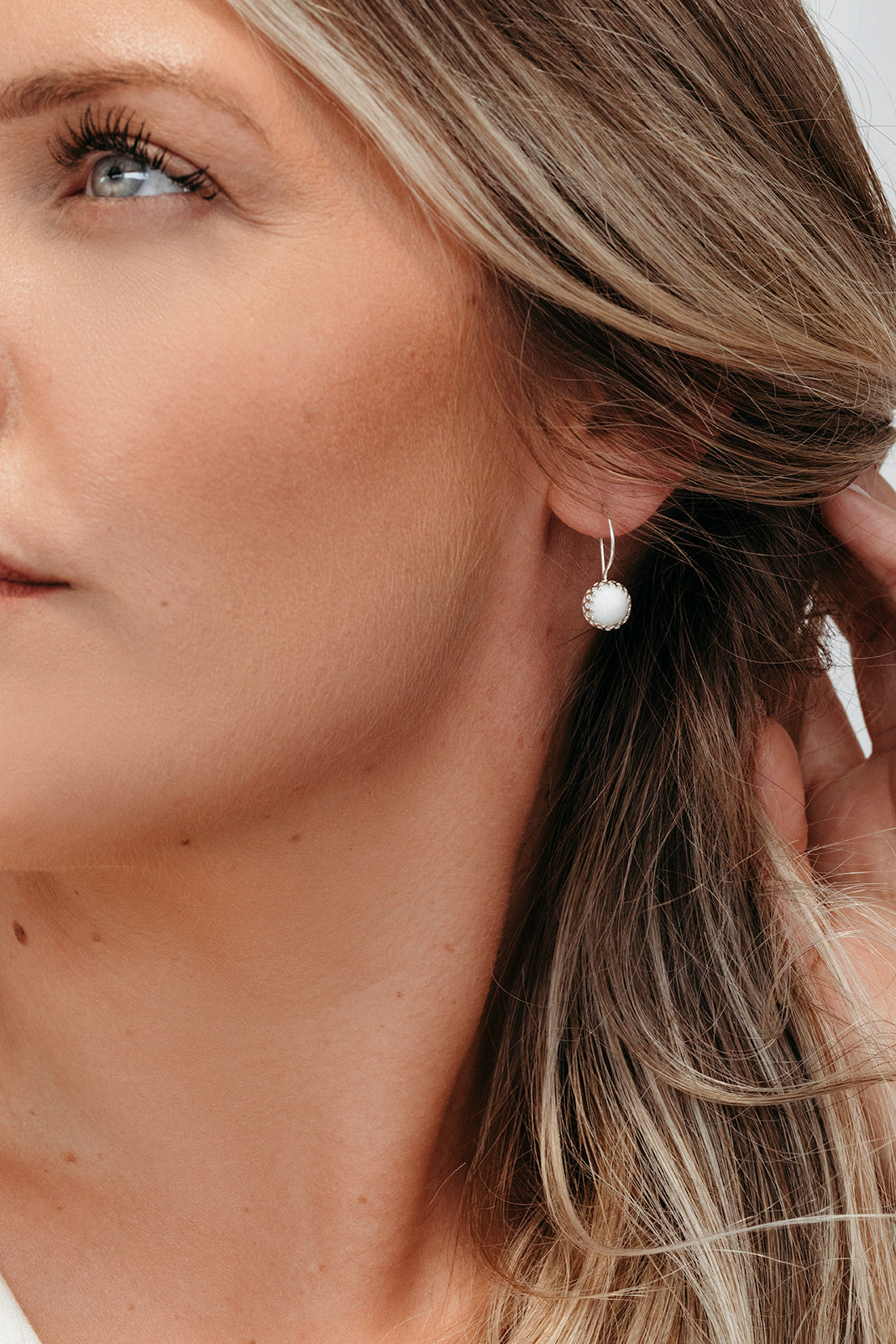 Breastmilk Crown Circle Drop Earrings