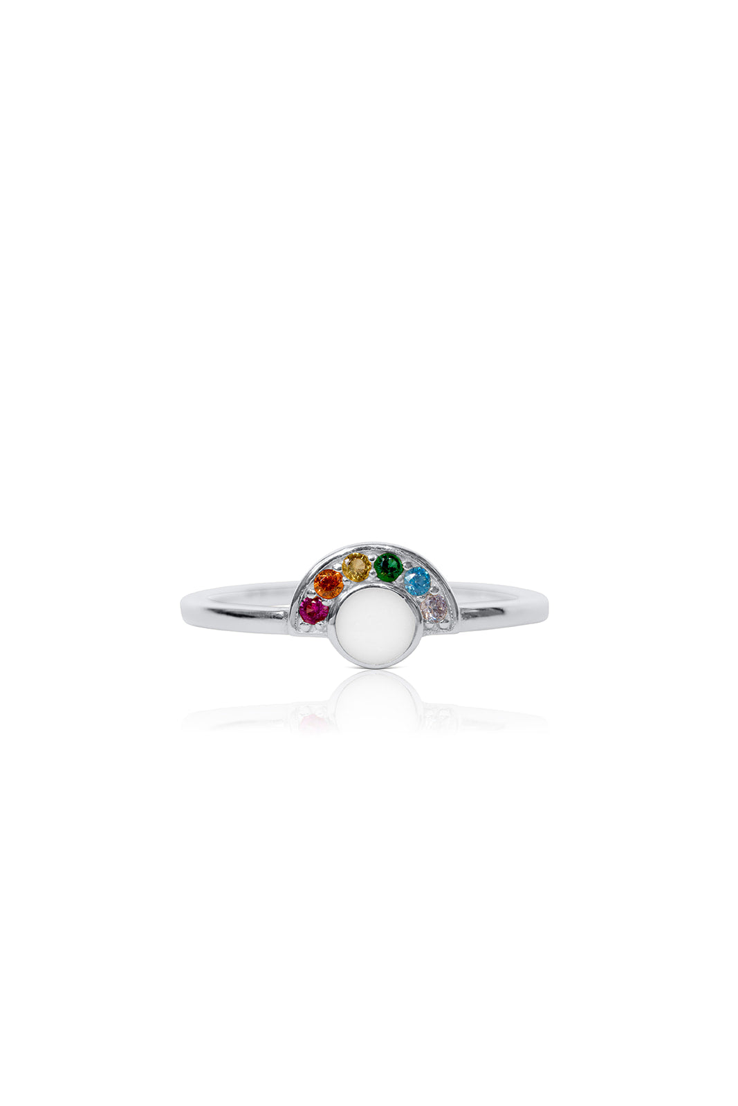 Rainbow Ring - White Gold