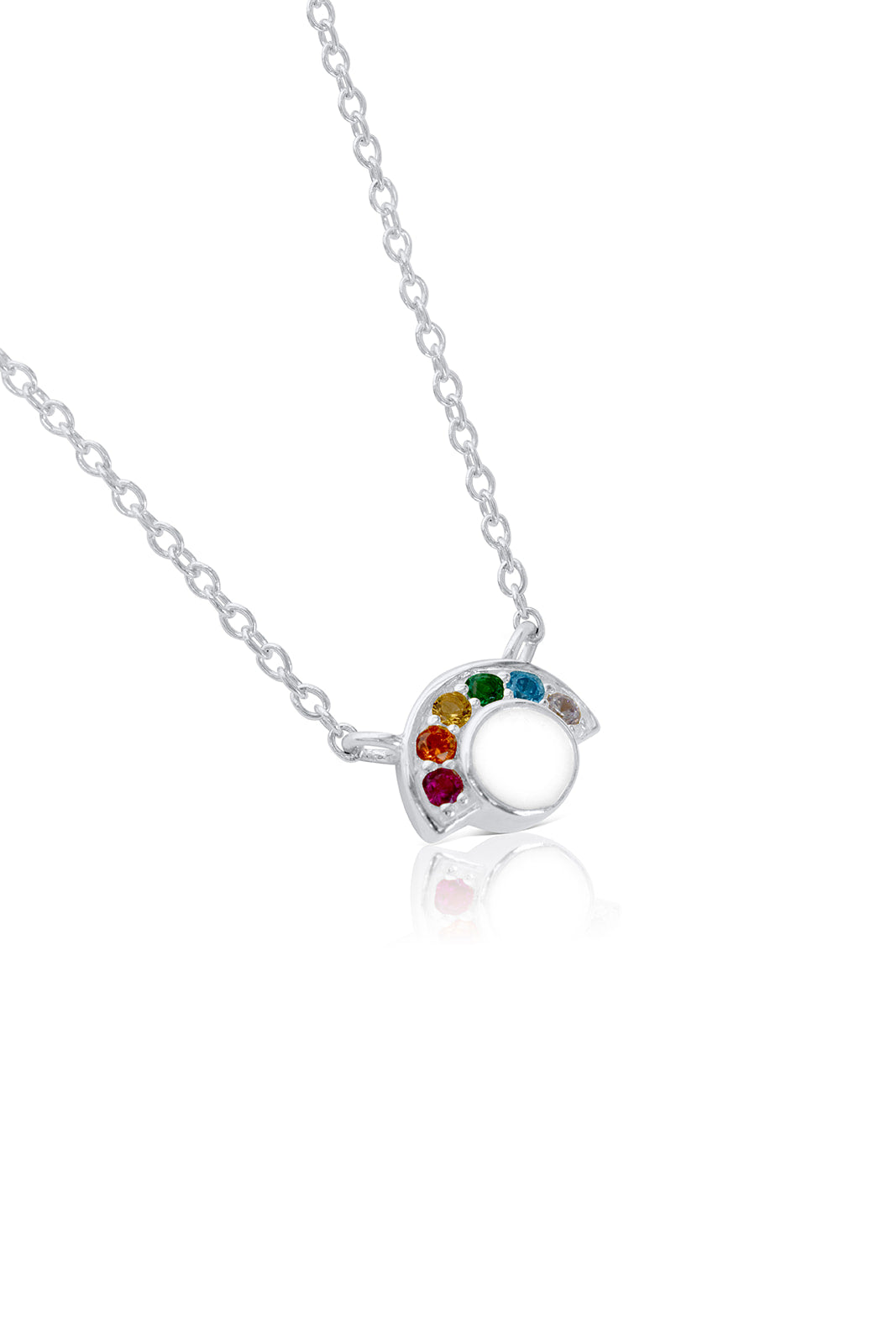 Rainbow Necklace - White Gold