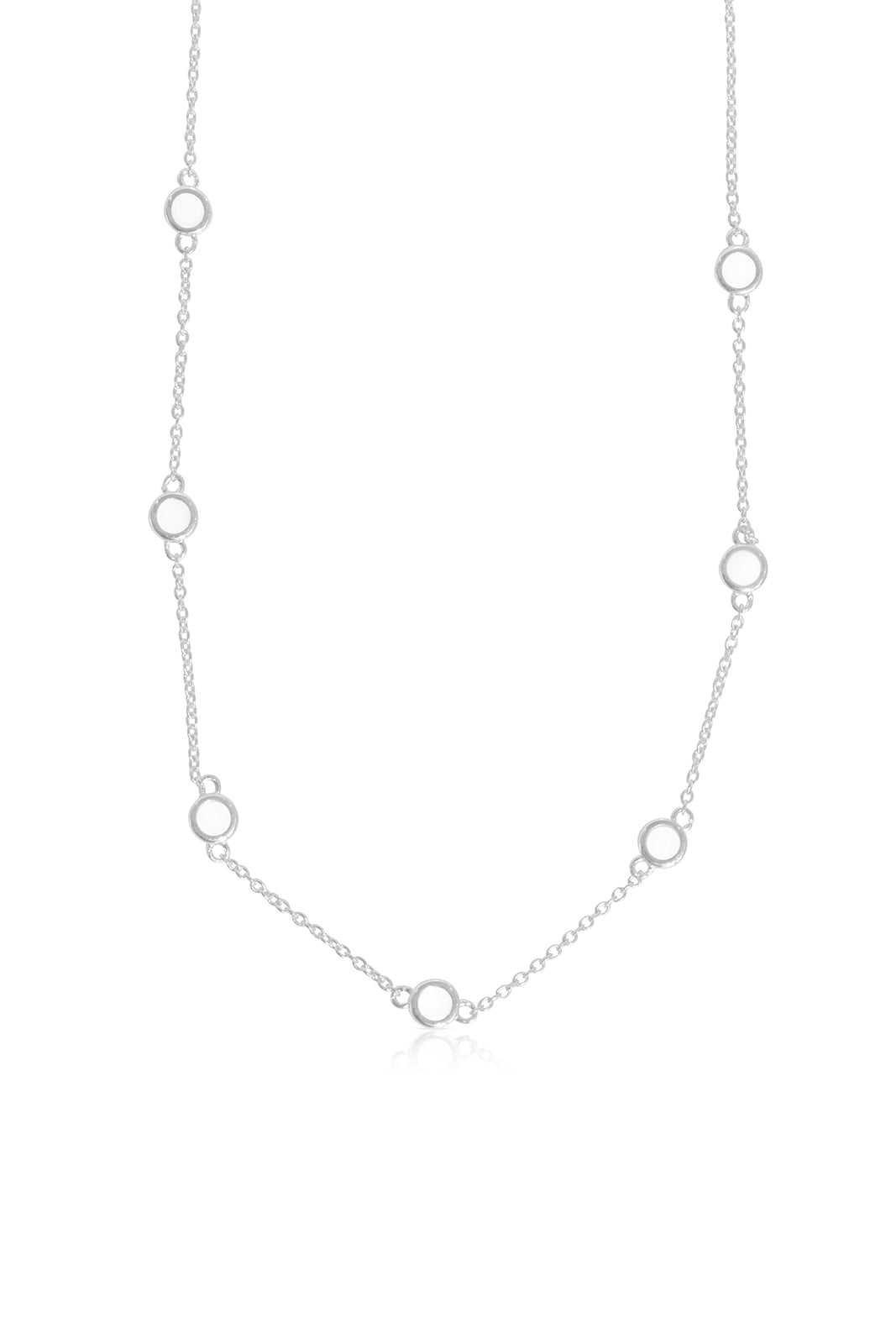 Dot Necklace - White Gold