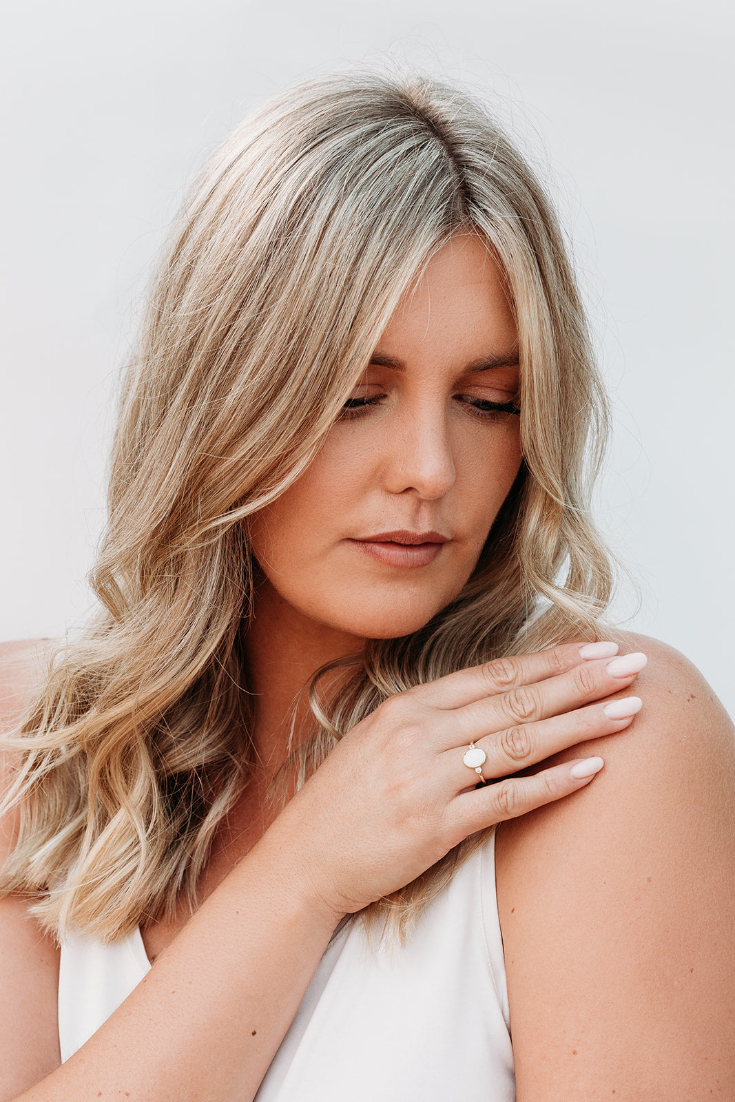 Breastmilk Stacker Top Ring - Platinum