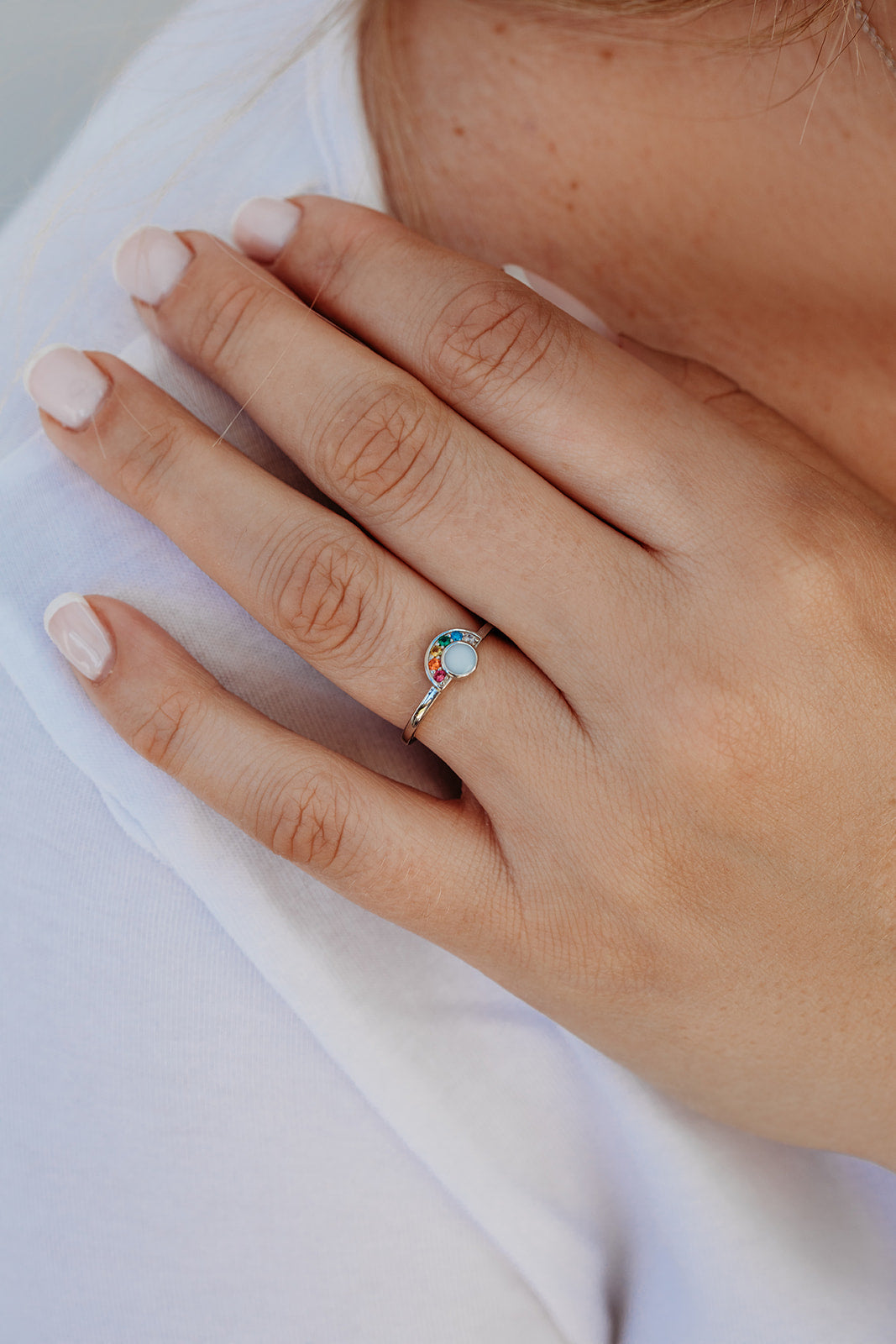 Rainbow Ring - White Gold