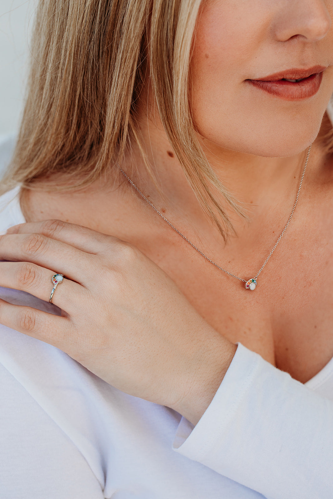 Rainbow Ring - White Gold