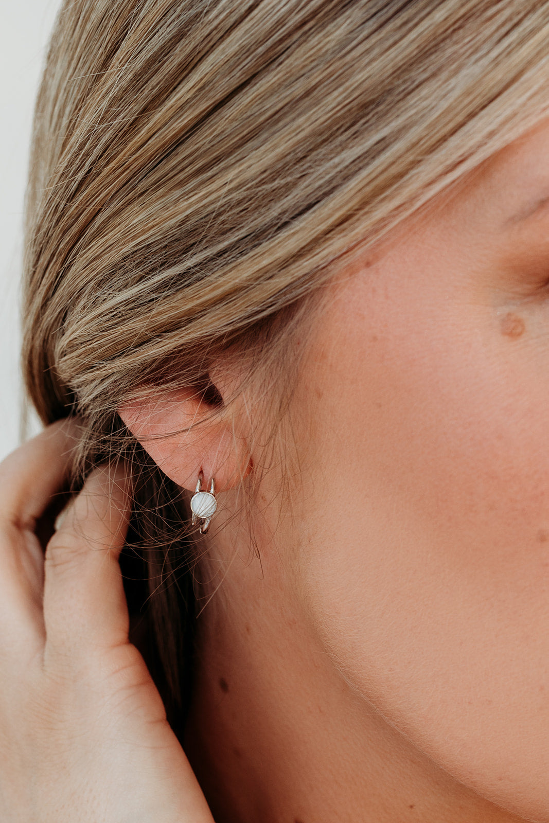 Entwined Huggies - White Gold