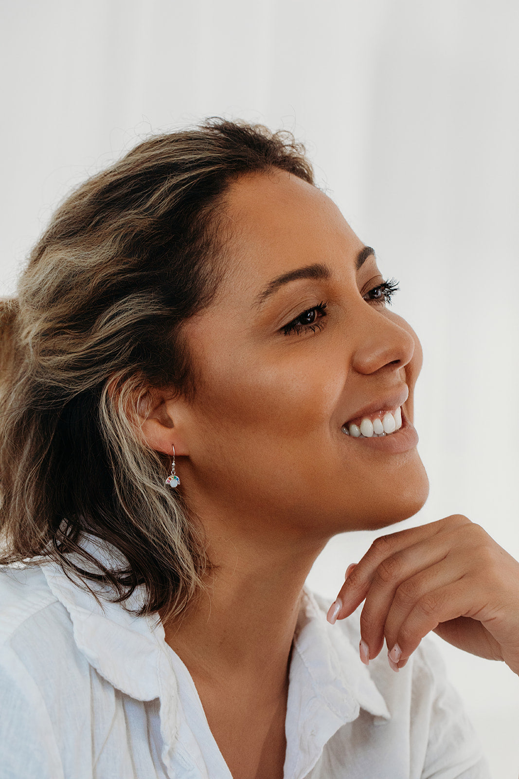 Rainbow Earrings - Platinum