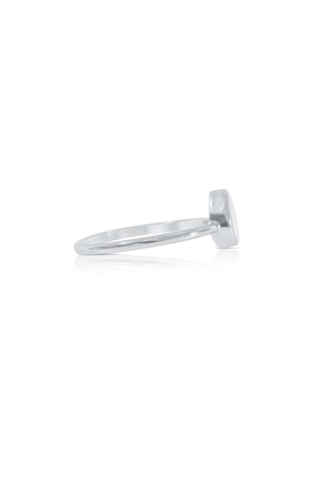 Breastmilk Teardrop Ring - Platinum