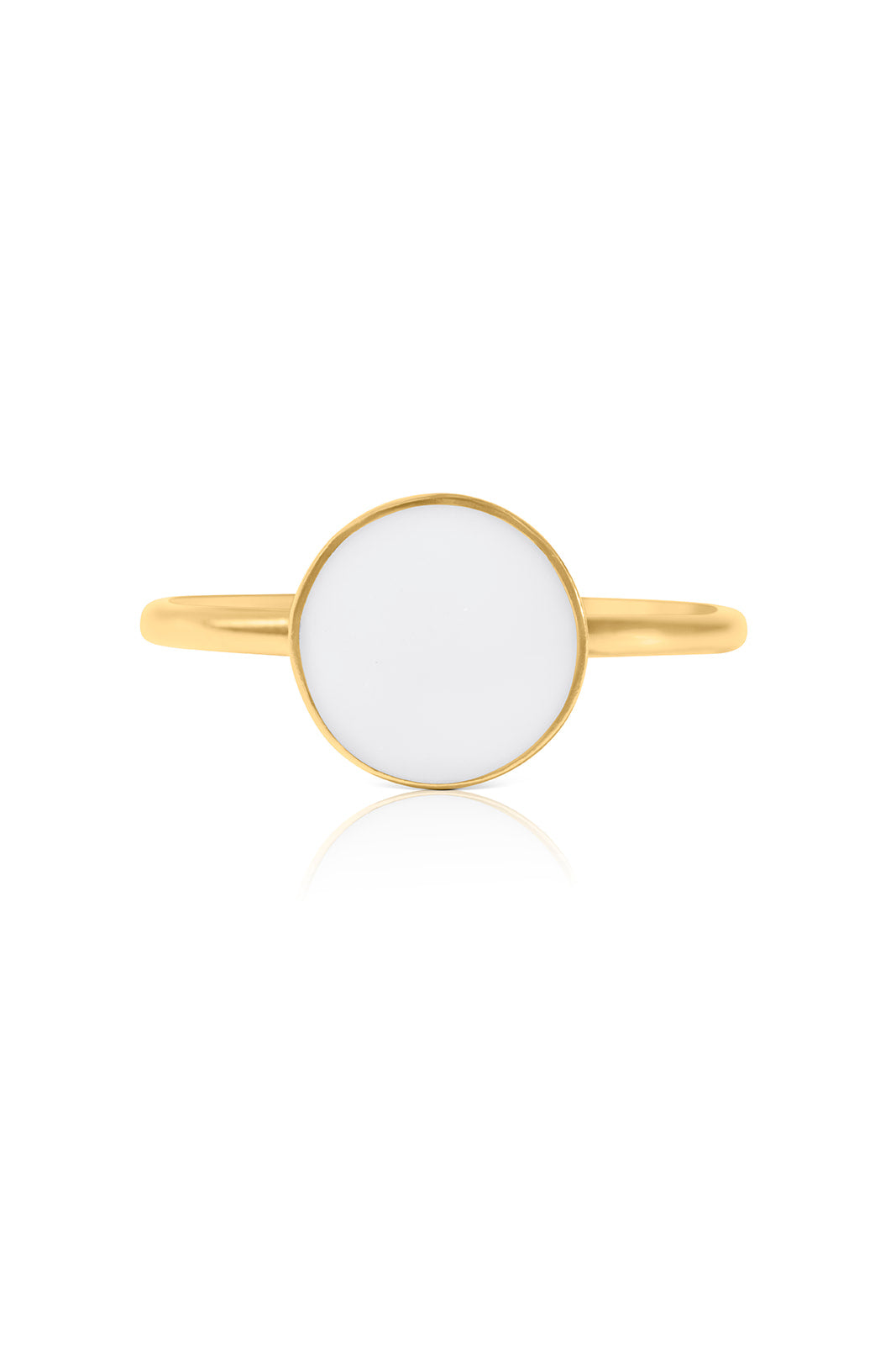 Simple Bezel Breastmilk Ring