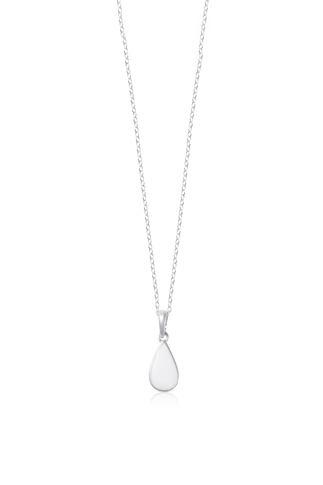 Breastmilk Teardrop Necklace - Silver