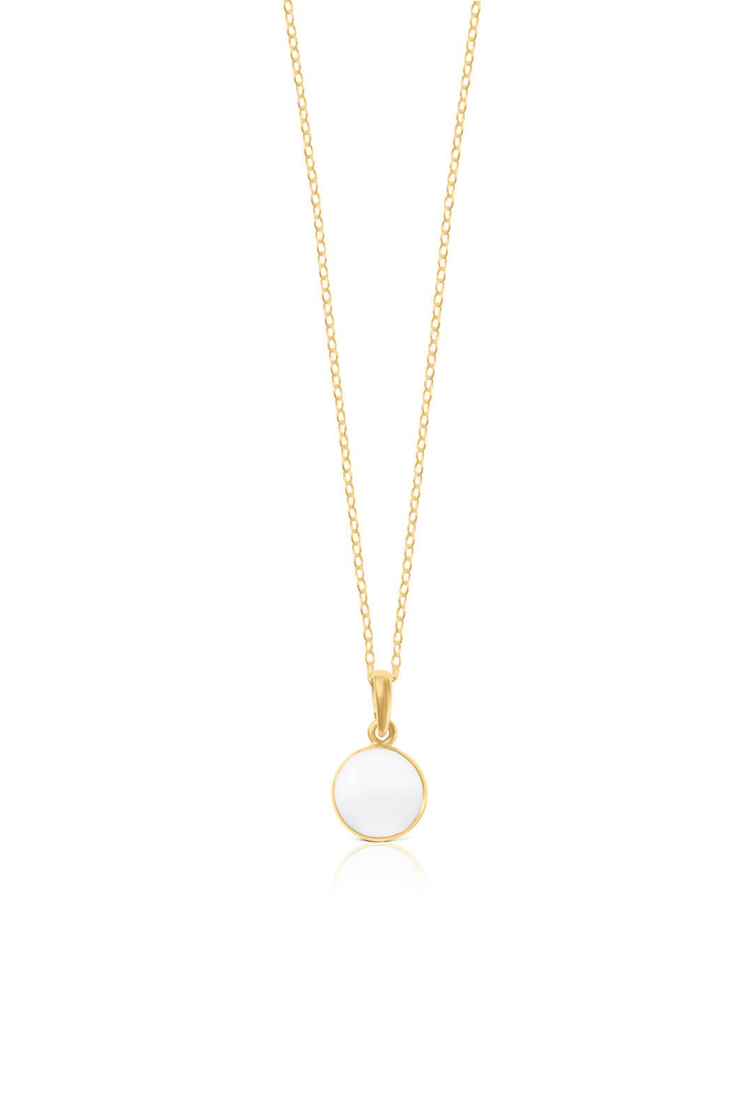 Breastmilk Round Gold Pendant Necklace