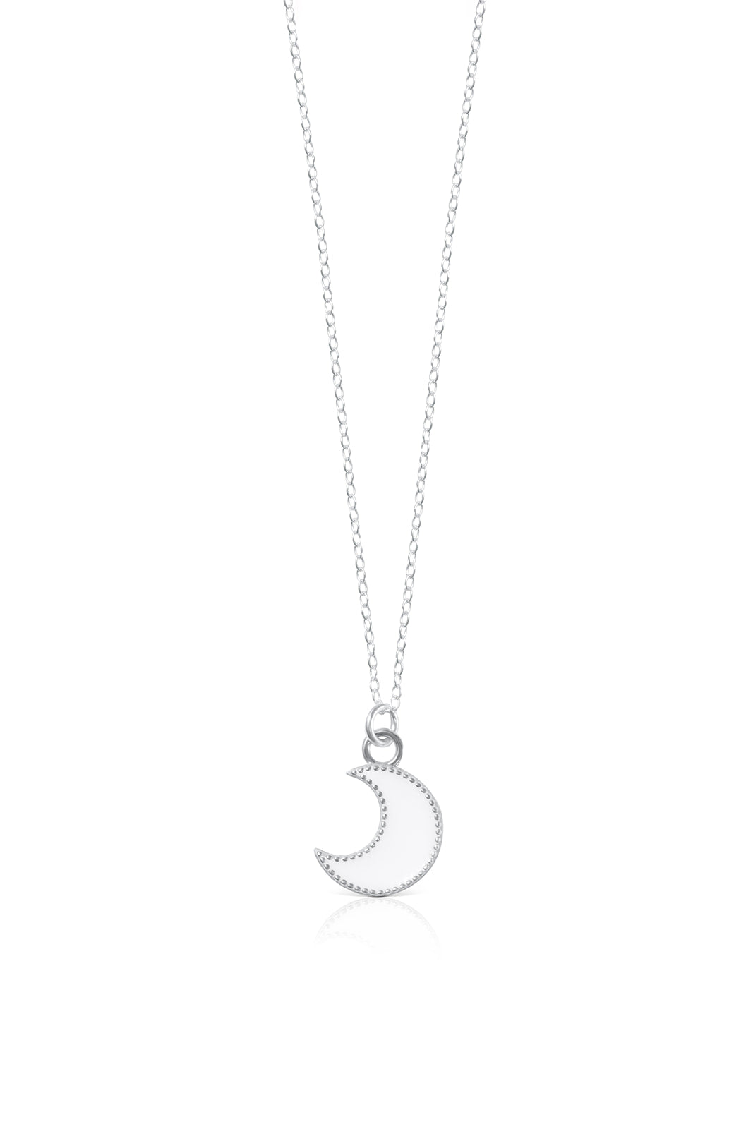 Breastmilk Moon Crescent Necklace - Silver