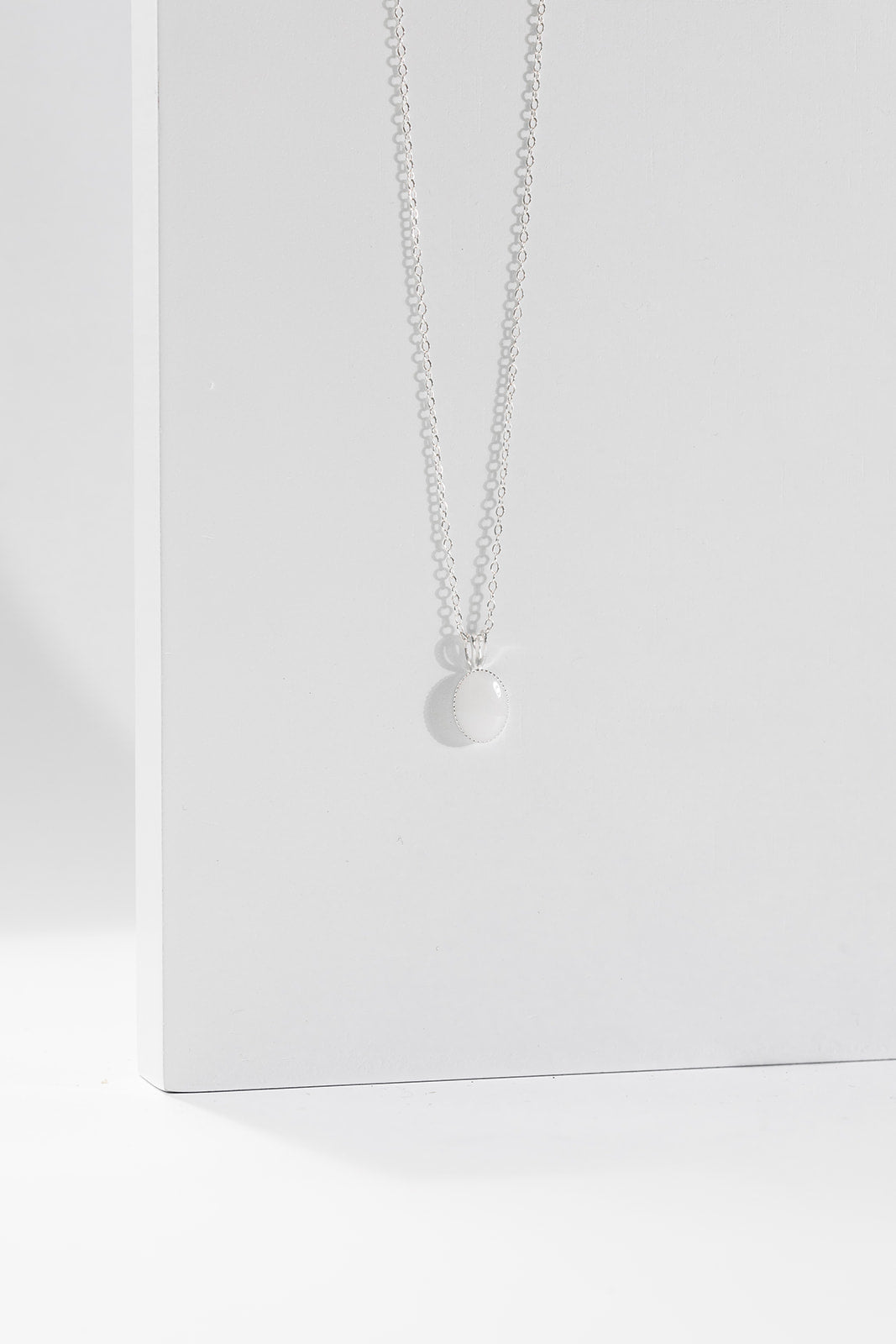 Dainty Oval Breastmilk Pendant Necklace