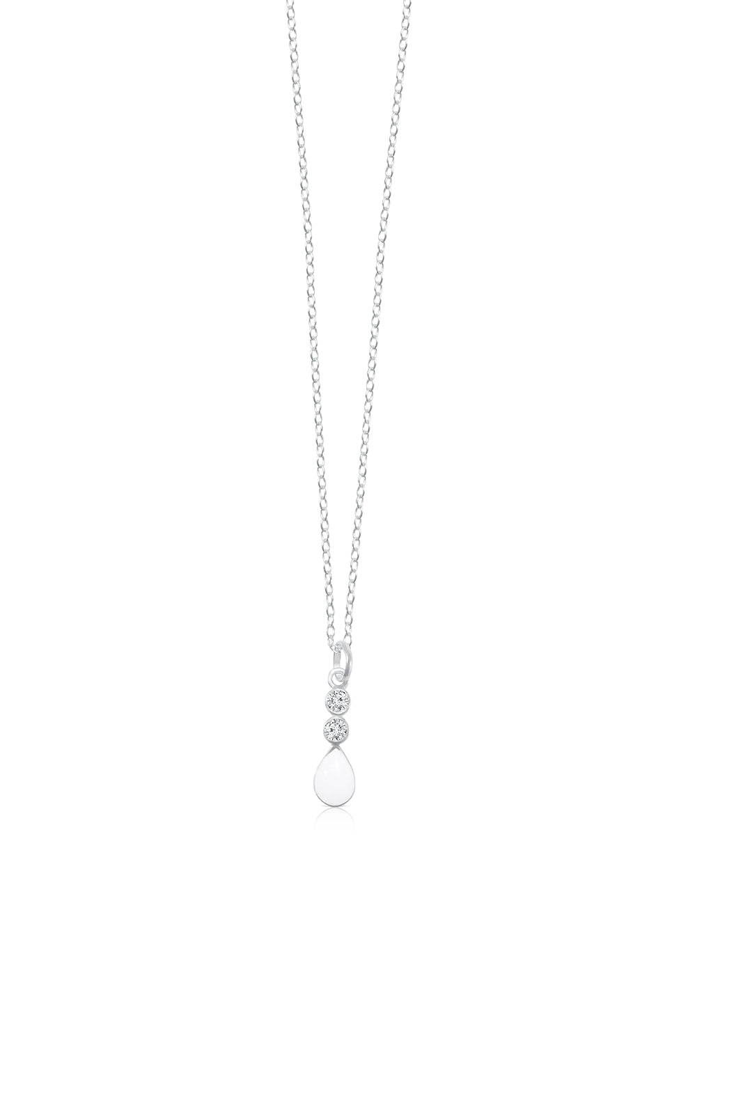 Breastmilk & Ashes Teardrop Sparkle Necklace