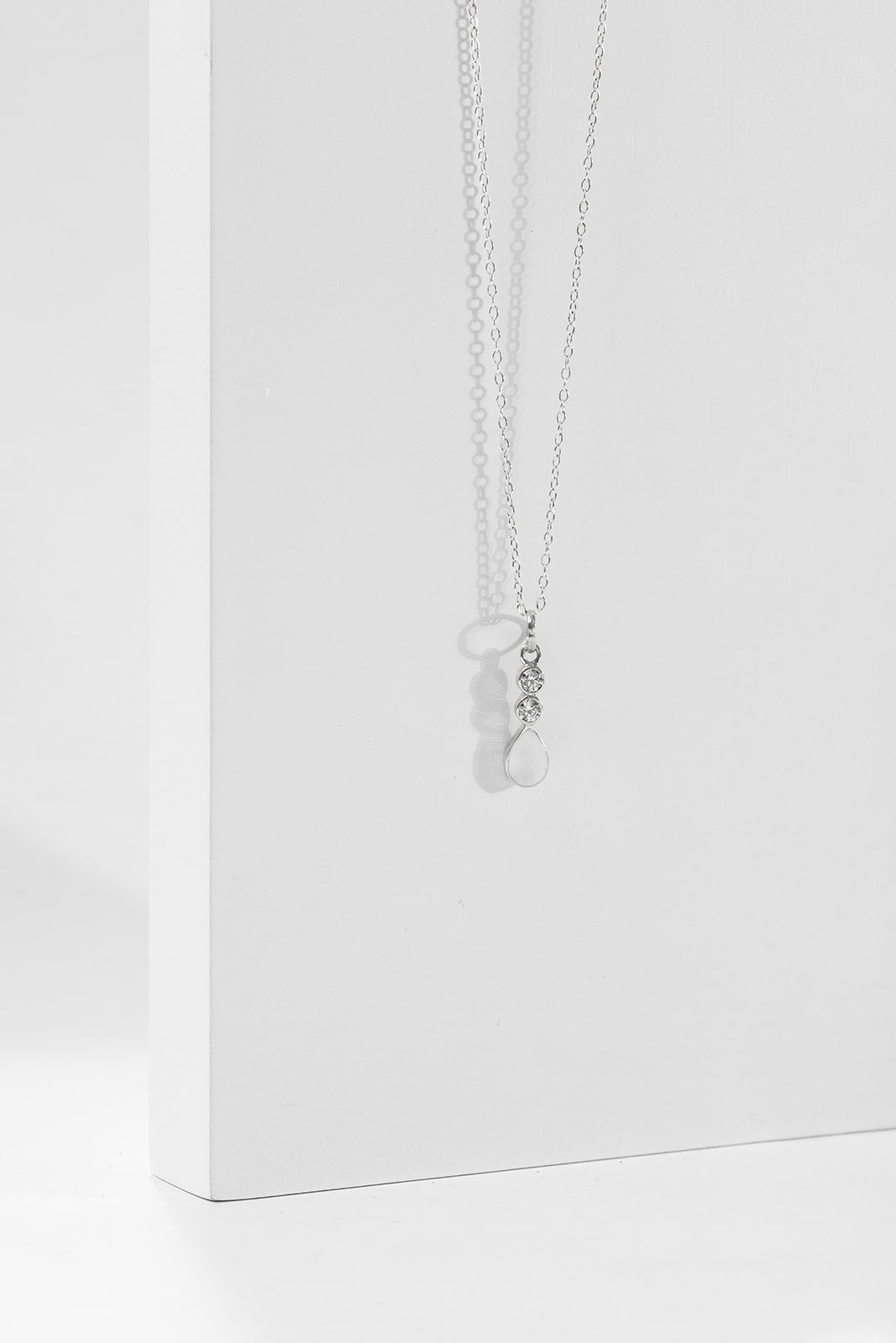 Breastmilk & Ashes Teardrop Sparkle Necklace