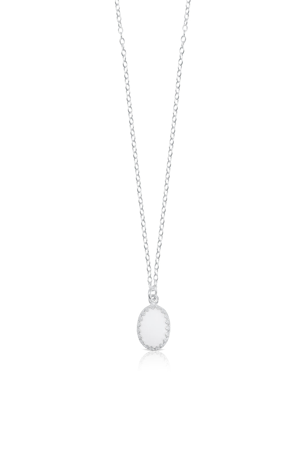Breastmilk Oval Crown Necklace Pendant