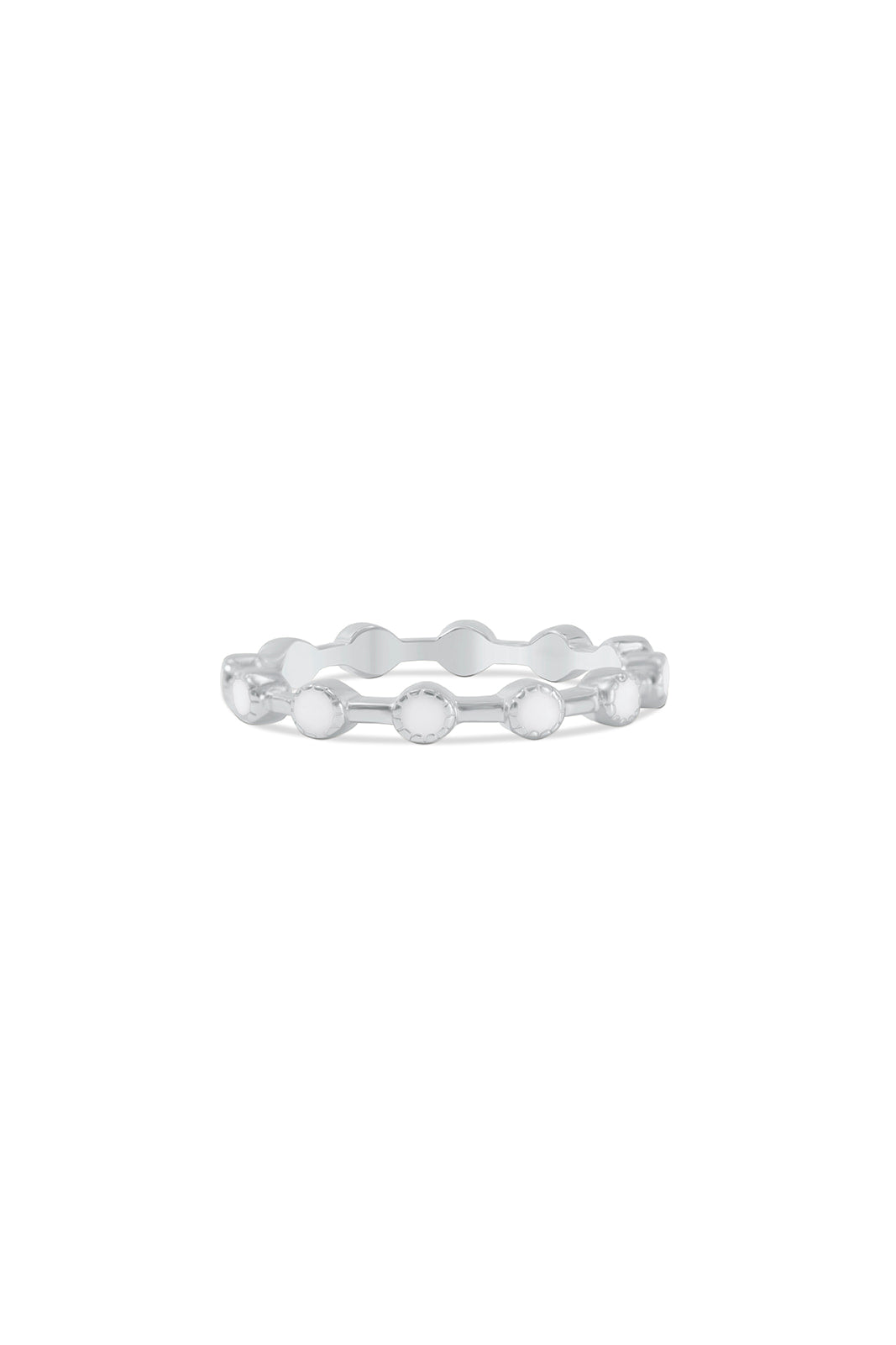 Breastmilk Dot Eternity Band - Silver