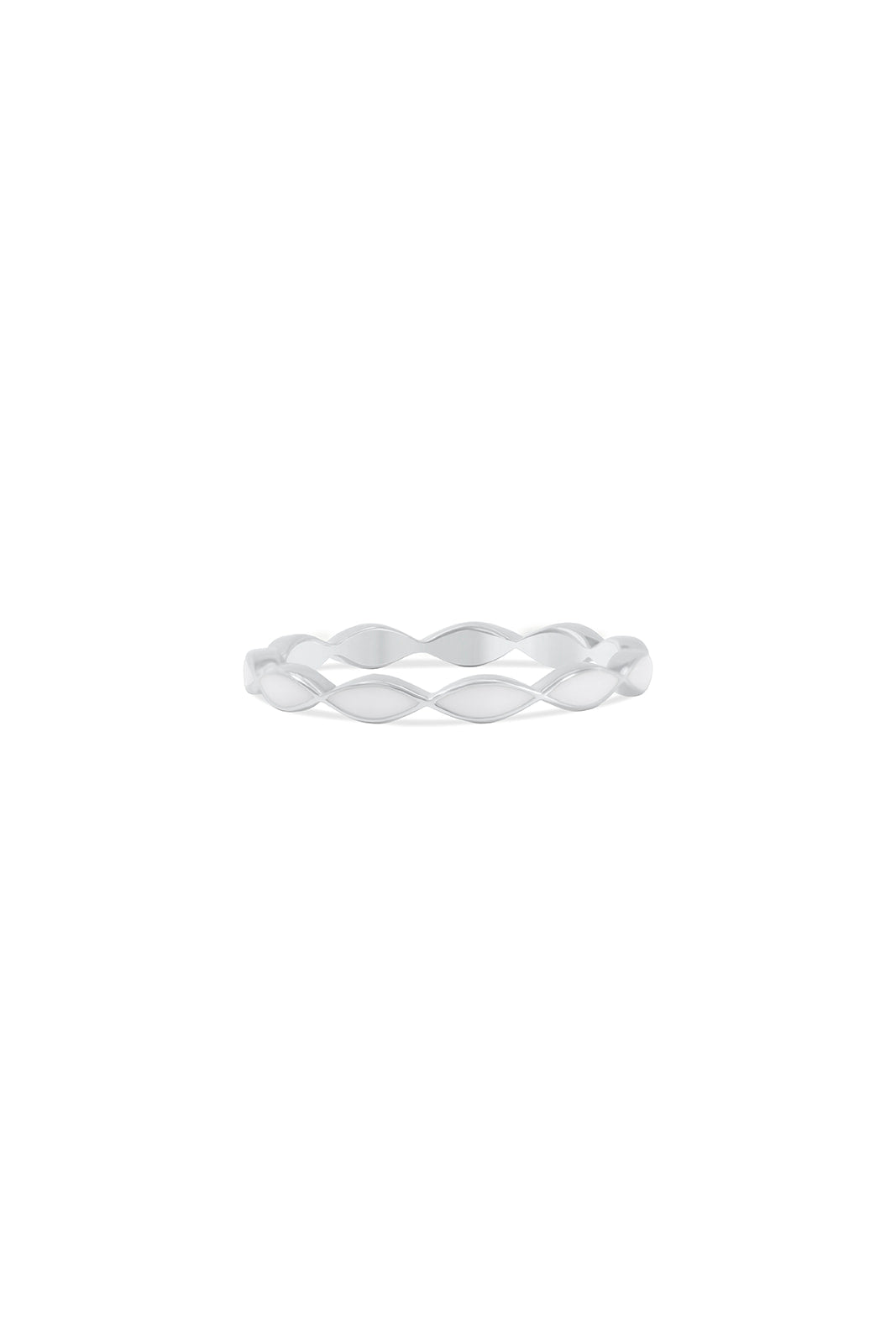 Breastmilk Simple Eternity Band - White Gold
