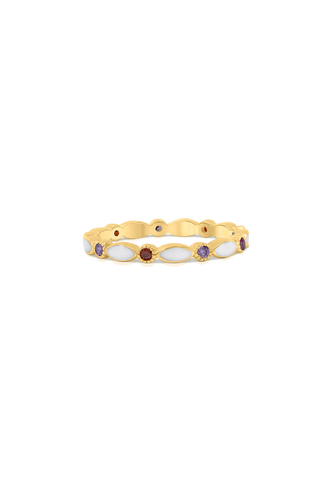 Birthstone breastmilk eternity ring