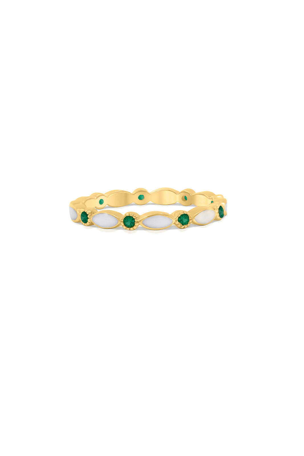 Birthstone breastmilk eternity ring