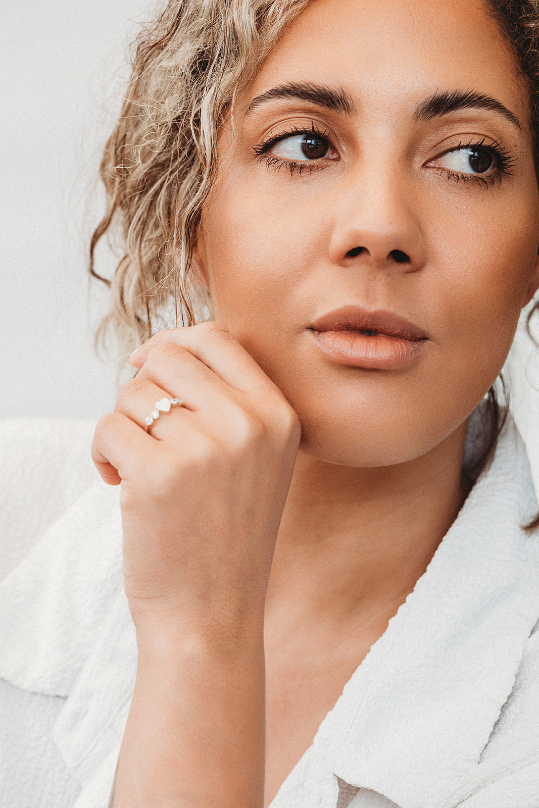 Heart Sparkle Ring - Silver