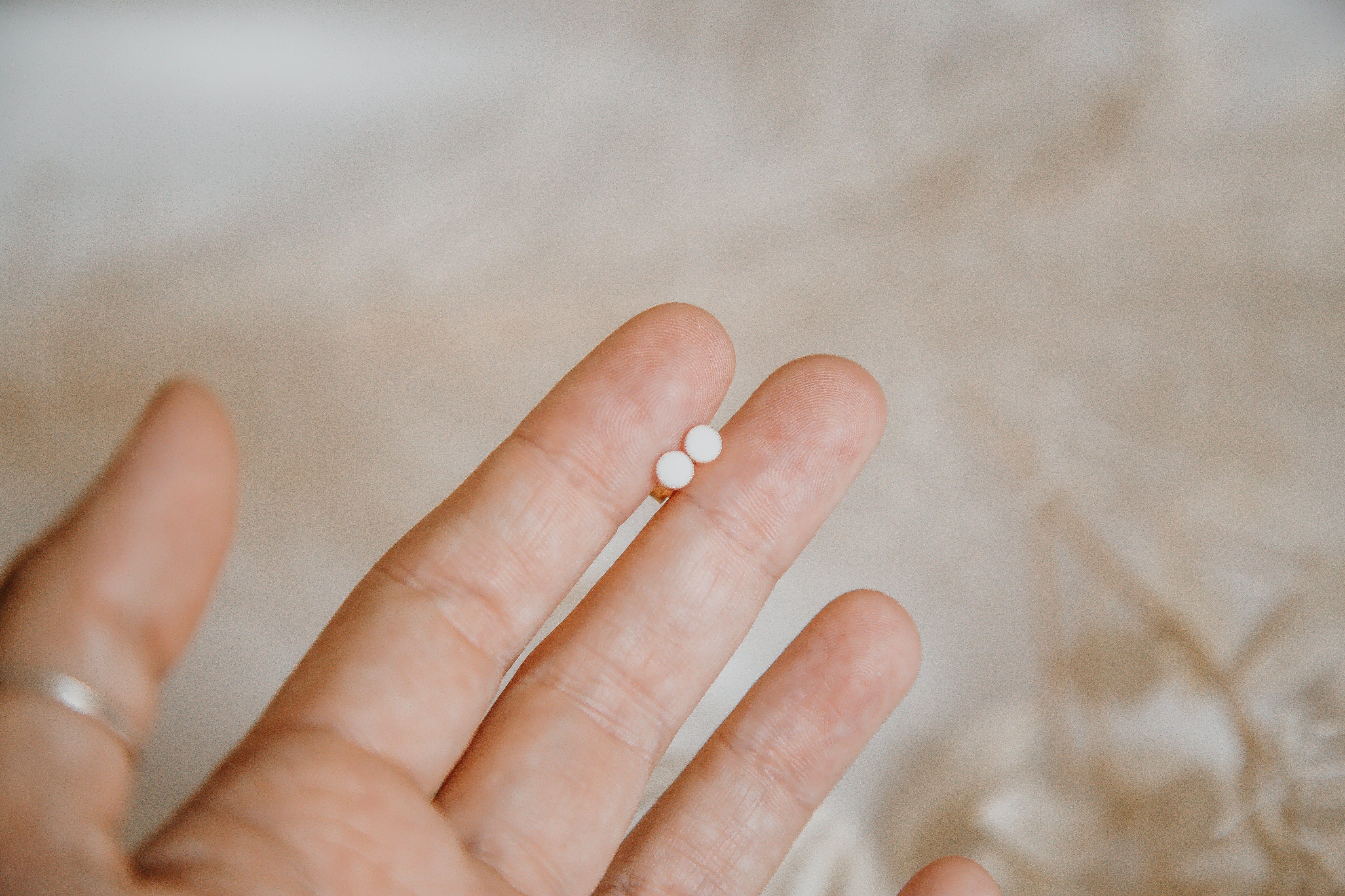 Simple Breastmilk 9ct Gold Stud Earrings