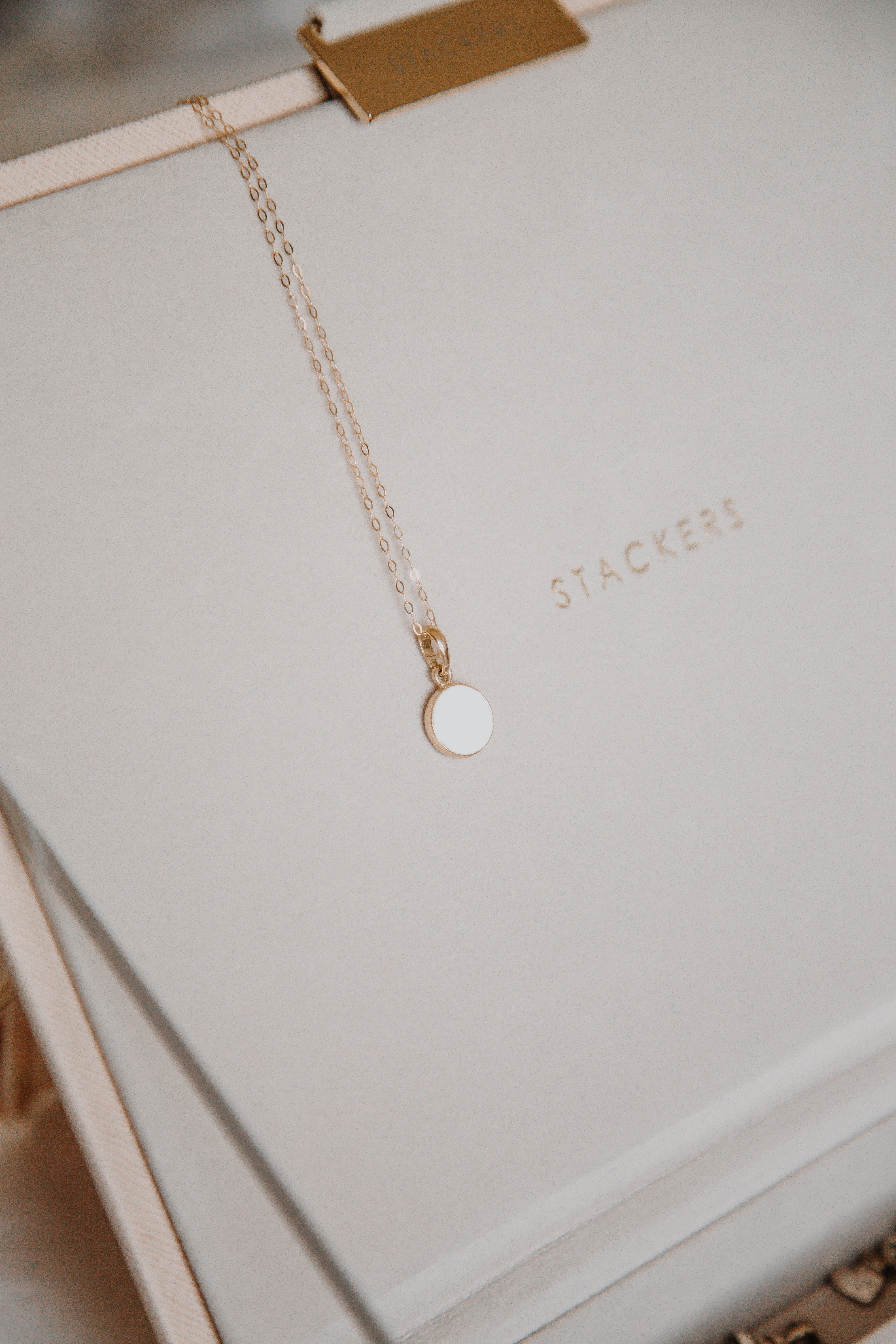 Breastmilk Round Gold Pendant Necklace