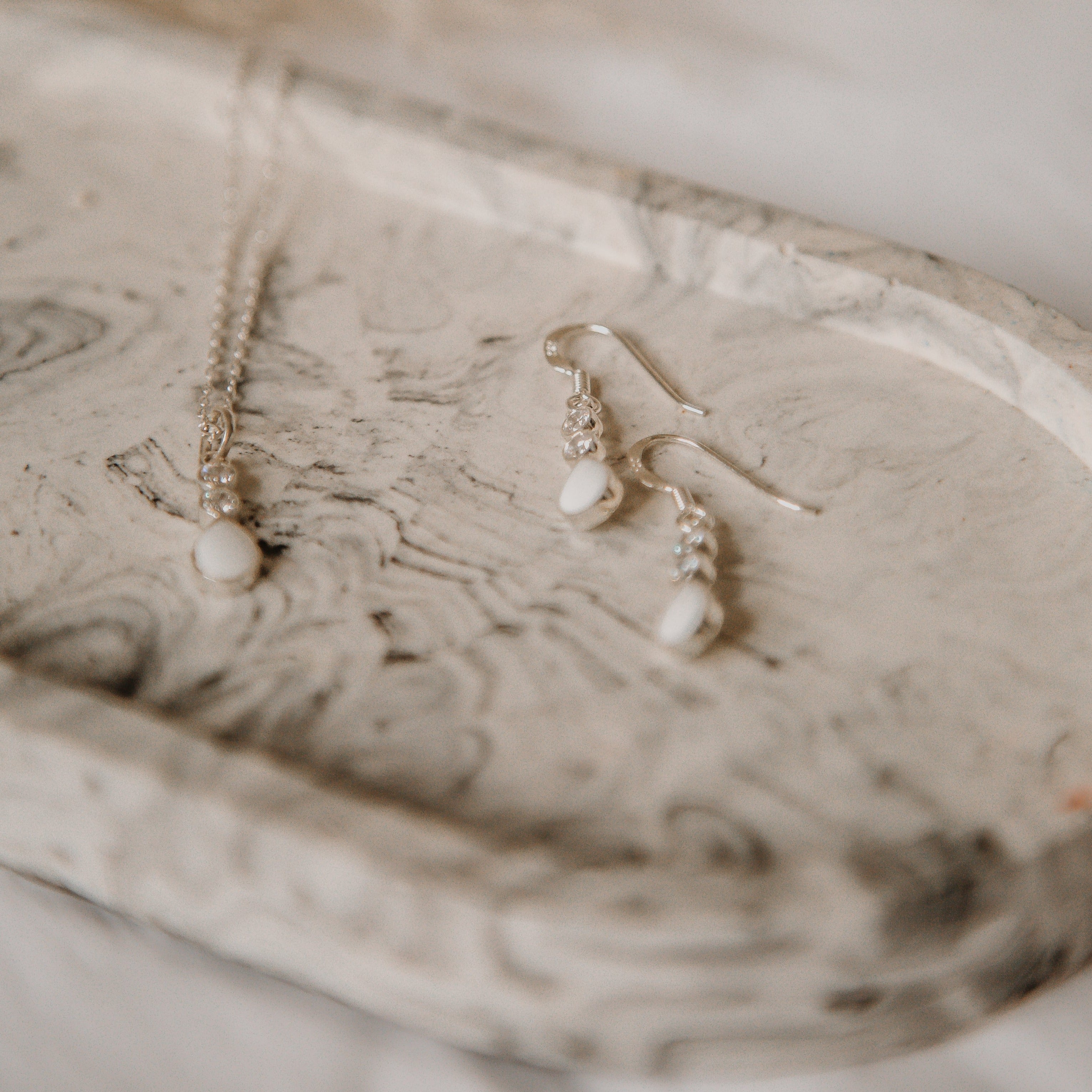 Breastmilk & Ashes Teardrop Sparkle Necklace