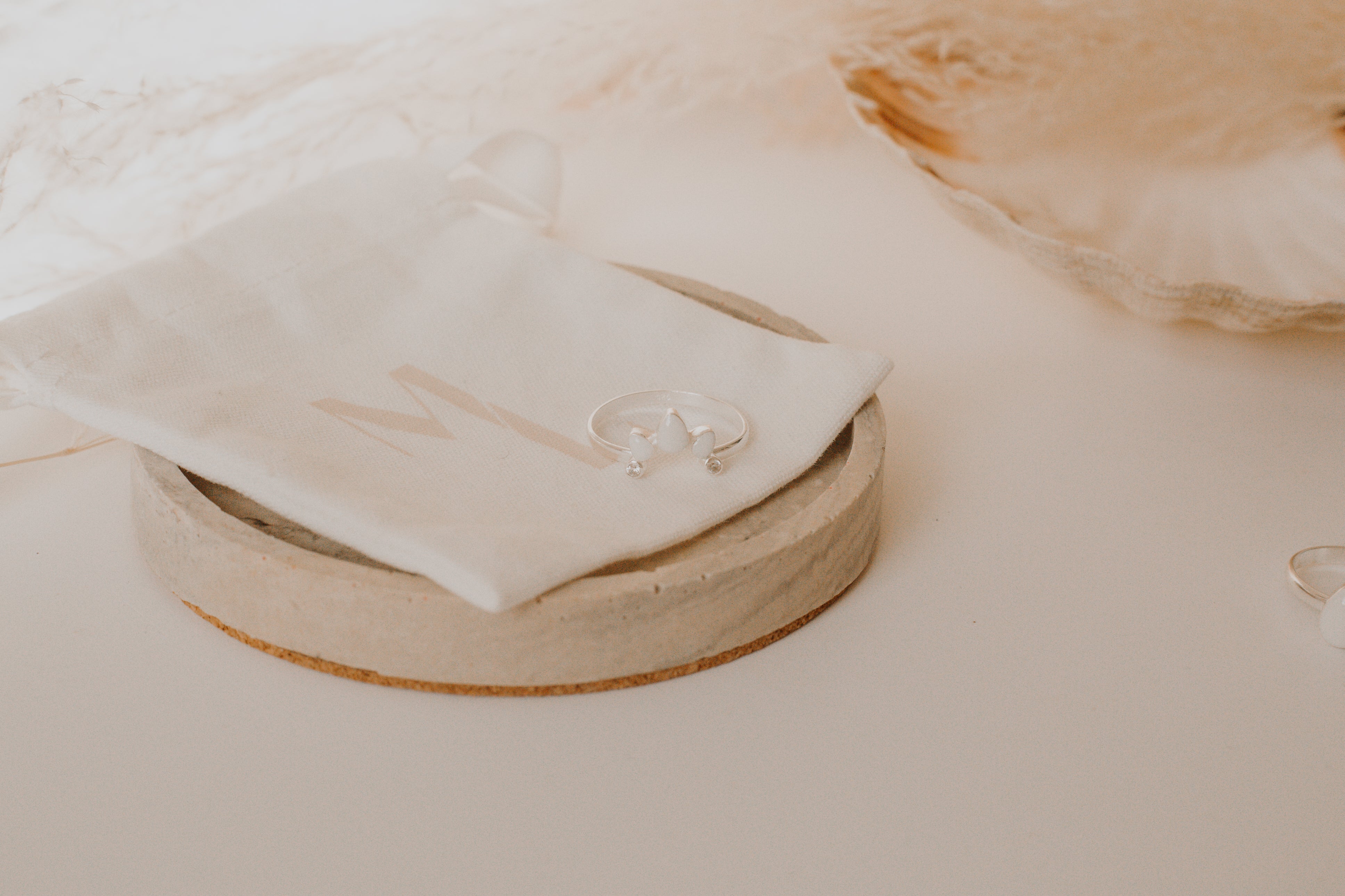 Breastmilk Teardrop Stacker Ring