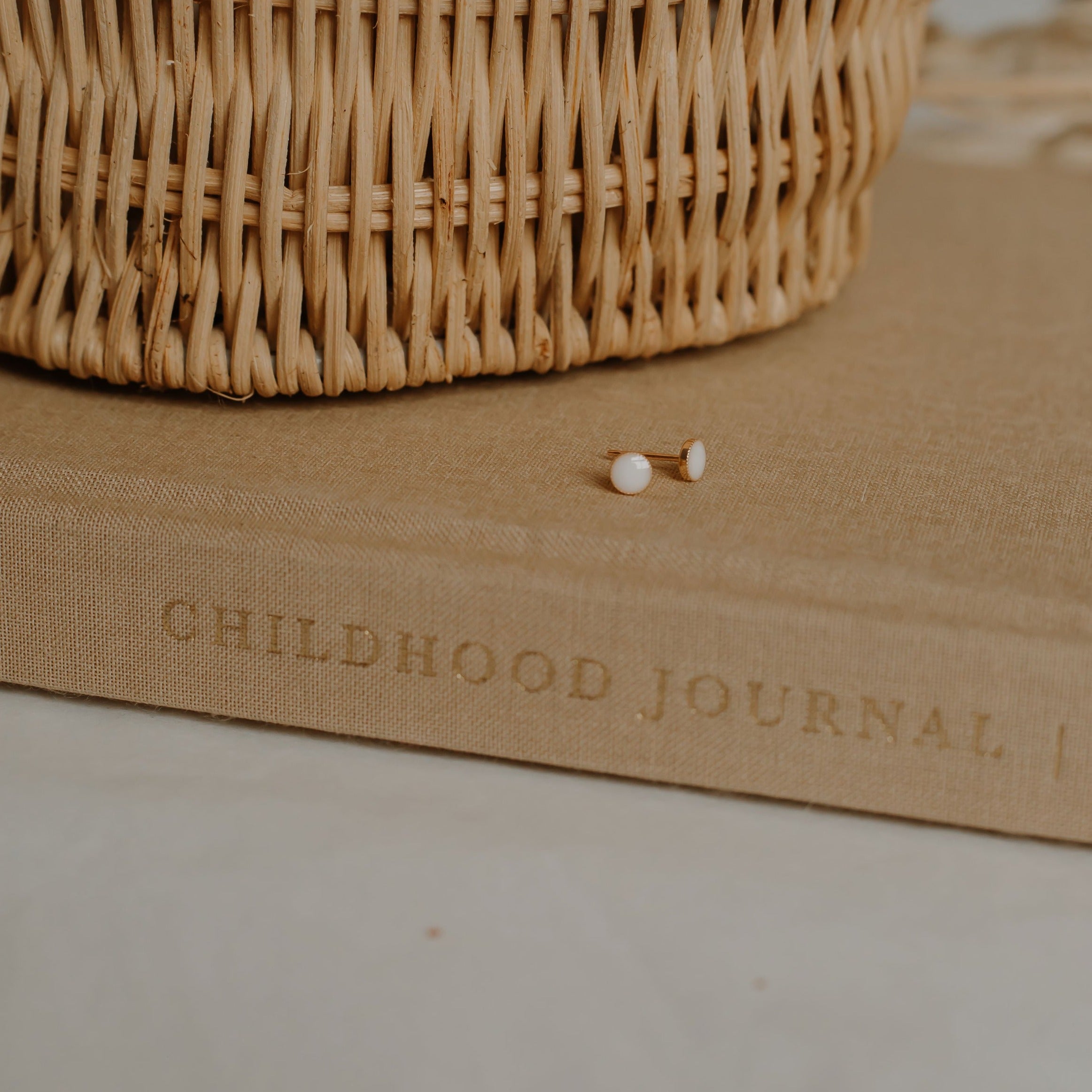 Simple Breastmilk 9ct Gold Stud Earrings