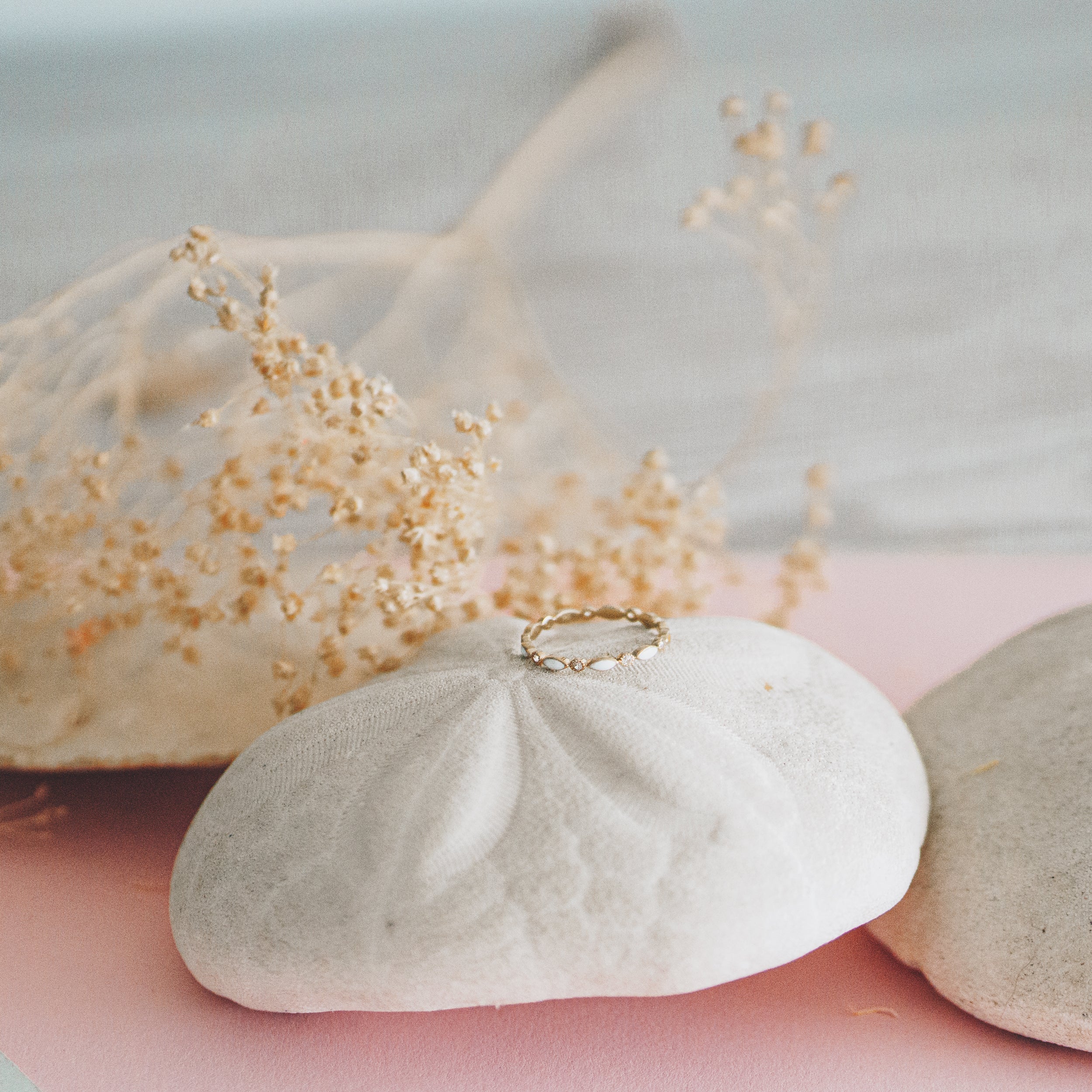 Birthstone breastmilk eternity ring