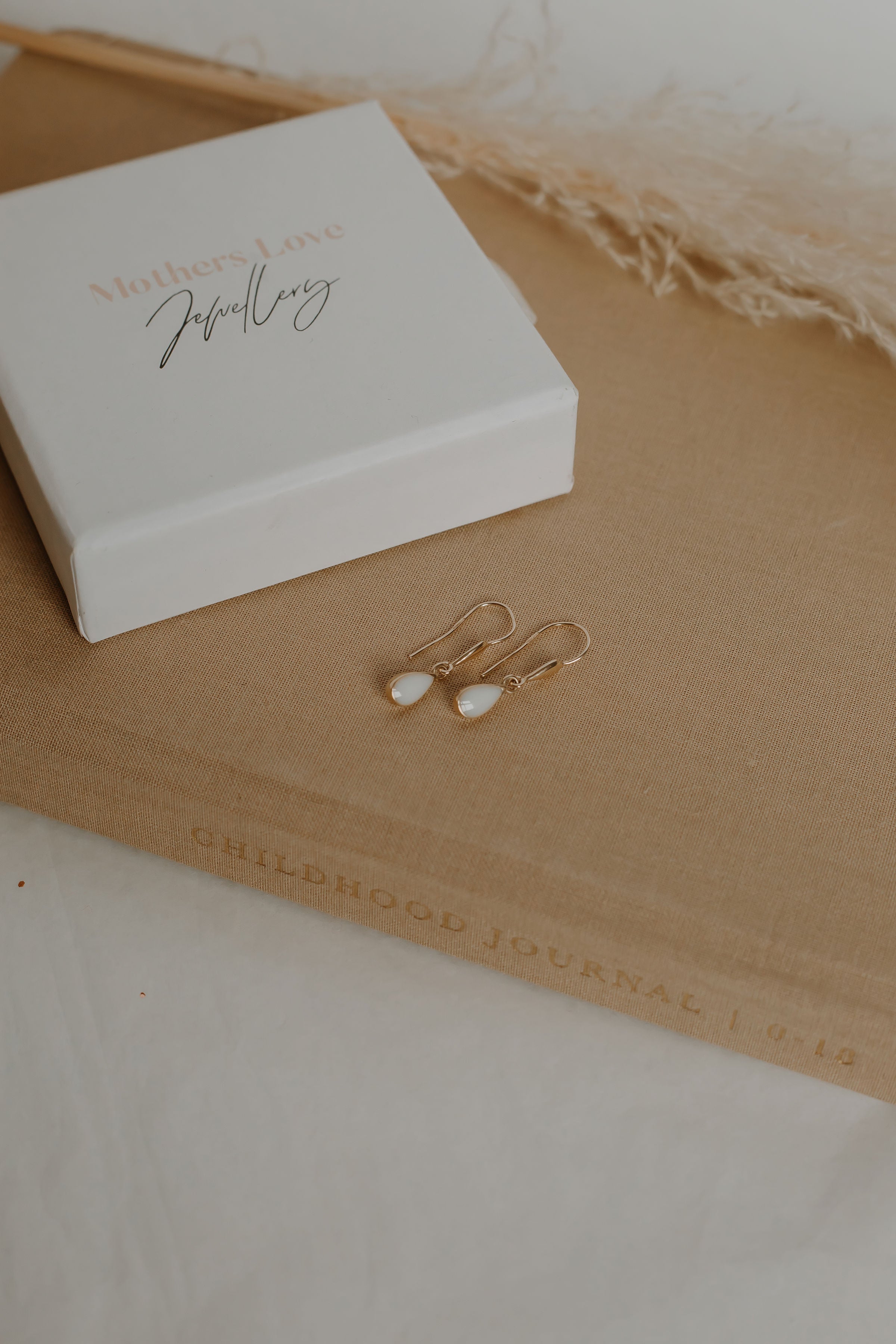 Breastmilk Gold Teardrop Earrings