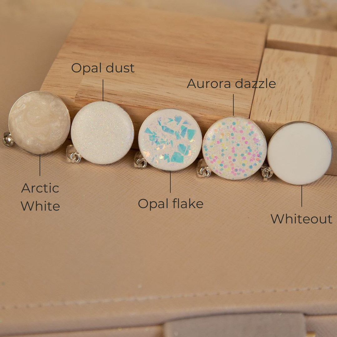 Dots Of Love - Milk Studs - Silver