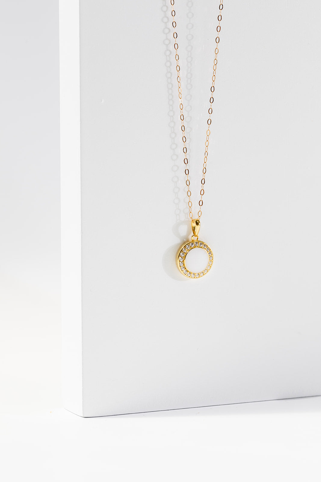gold halo breastmilk necklace