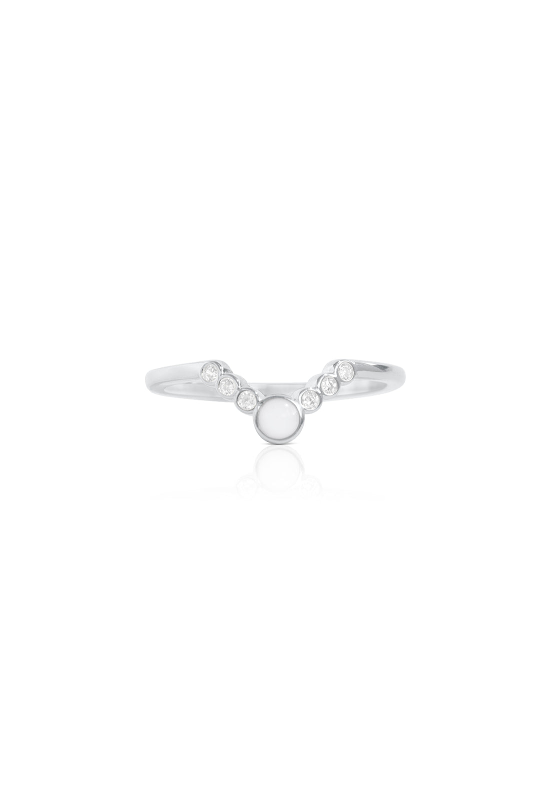Oval Stacker Bottom Ring - Silver