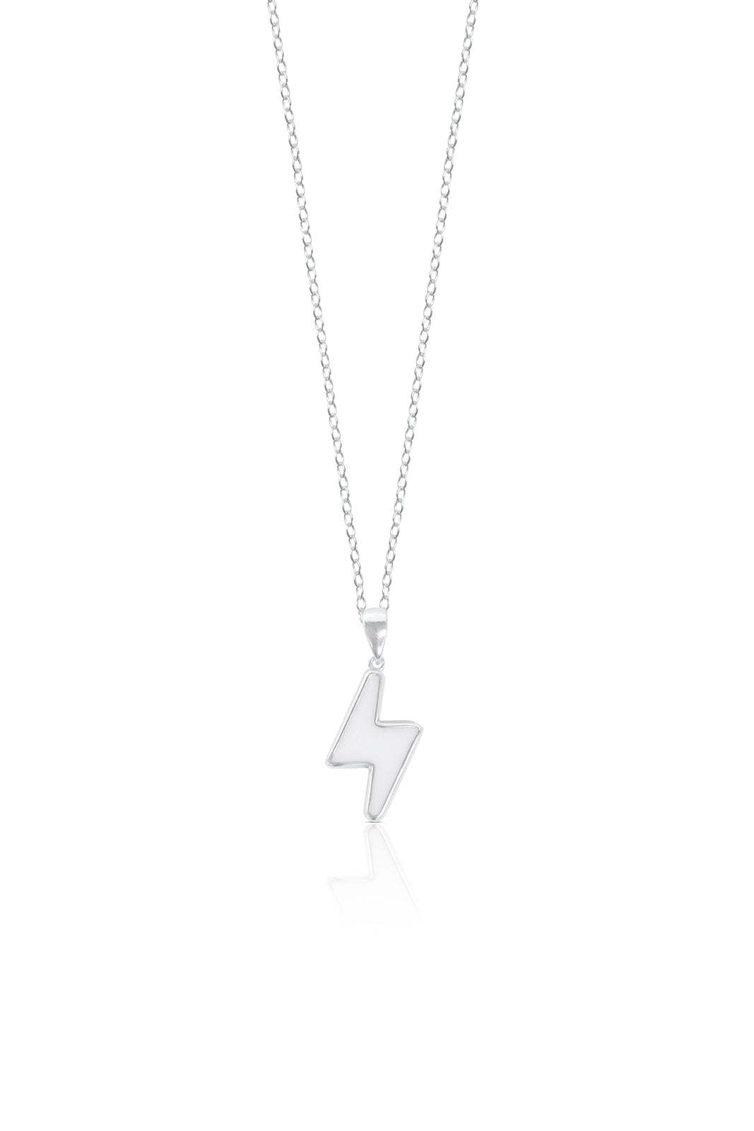 Lightning Bolt Necklace - Silver