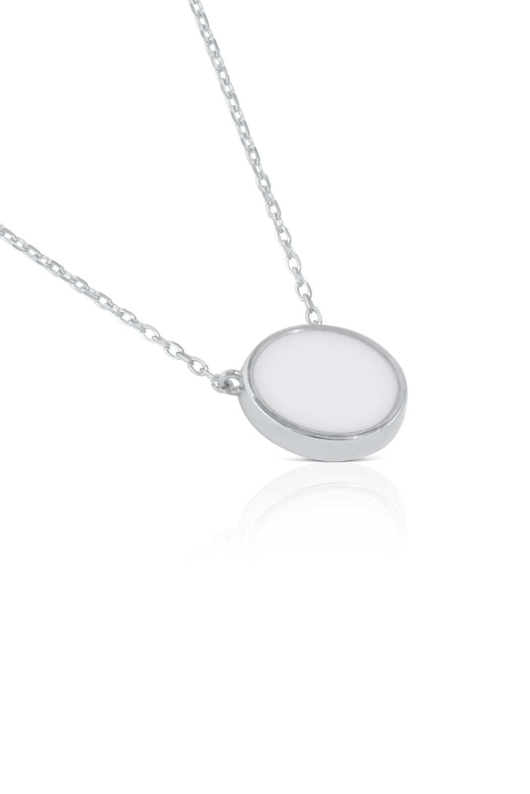 Bezel Necklace - Silver