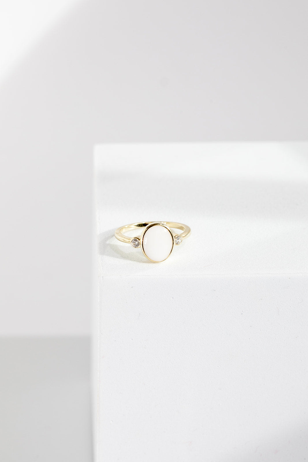Breastmilk Oval Stacker Ring Set - 9ct Gold