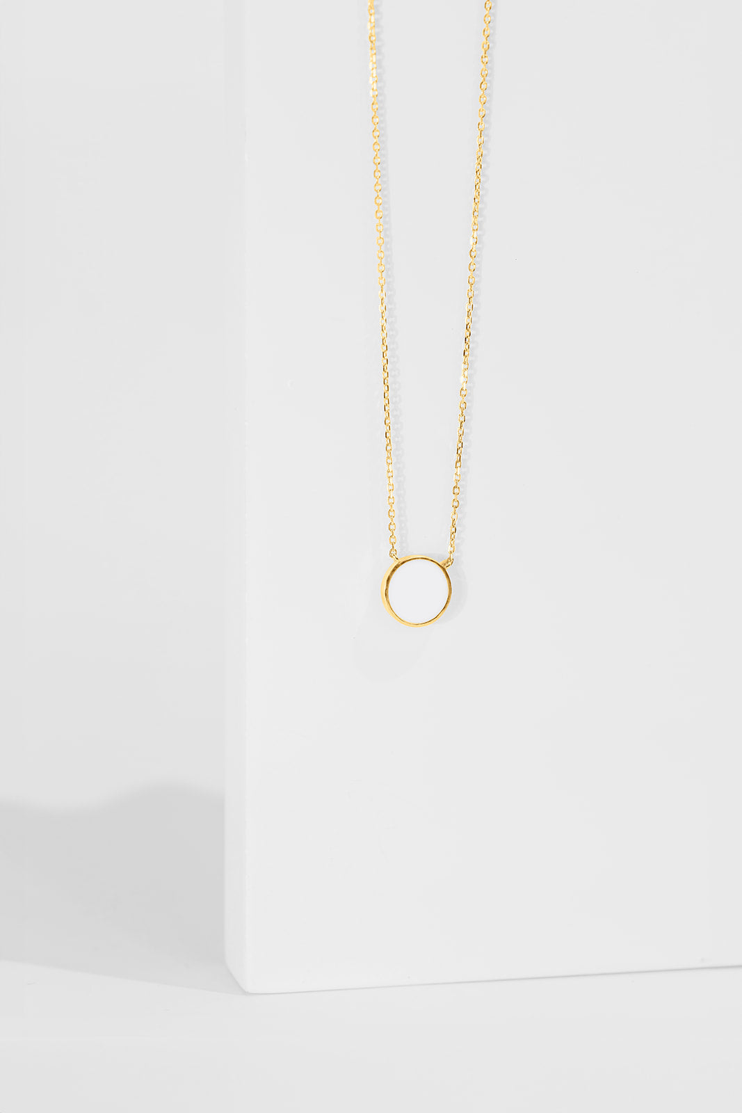Bezel Breastmilk Necklace - Gold
